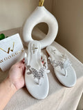 Aquazzura Pretty Slides - White