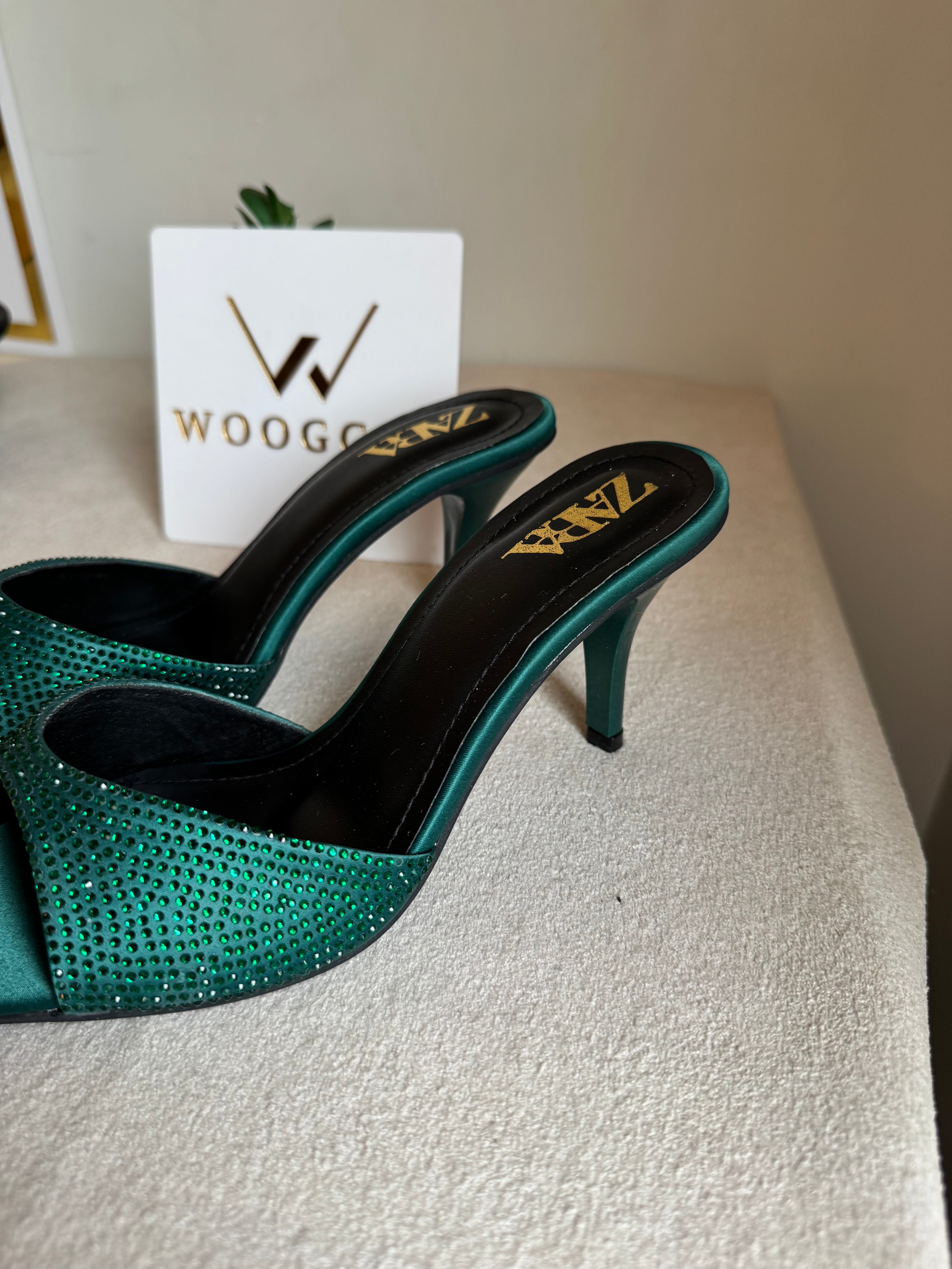 Bling Zara Heels - Green