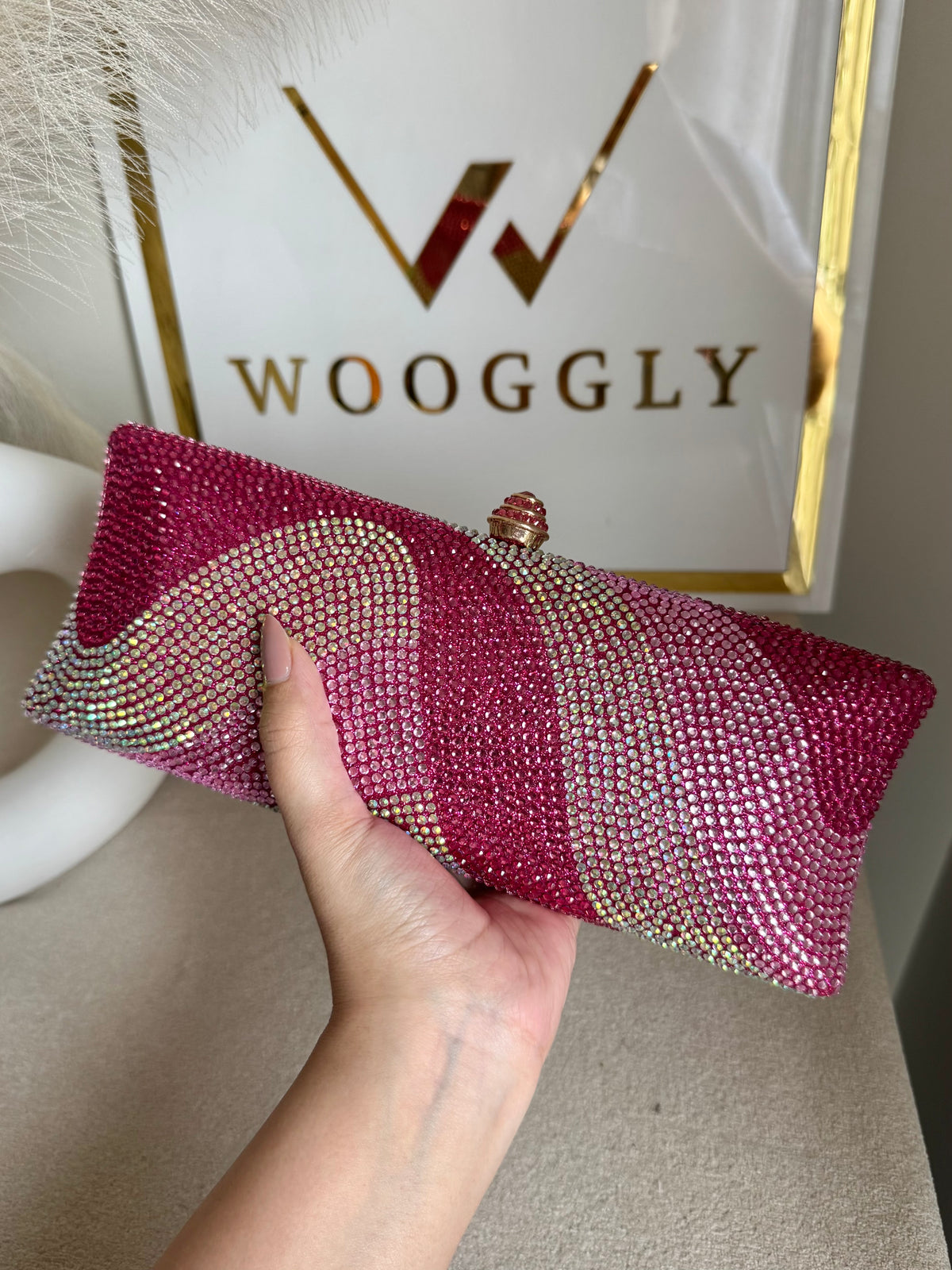 High Quality Élan Clutch - Multi Pink