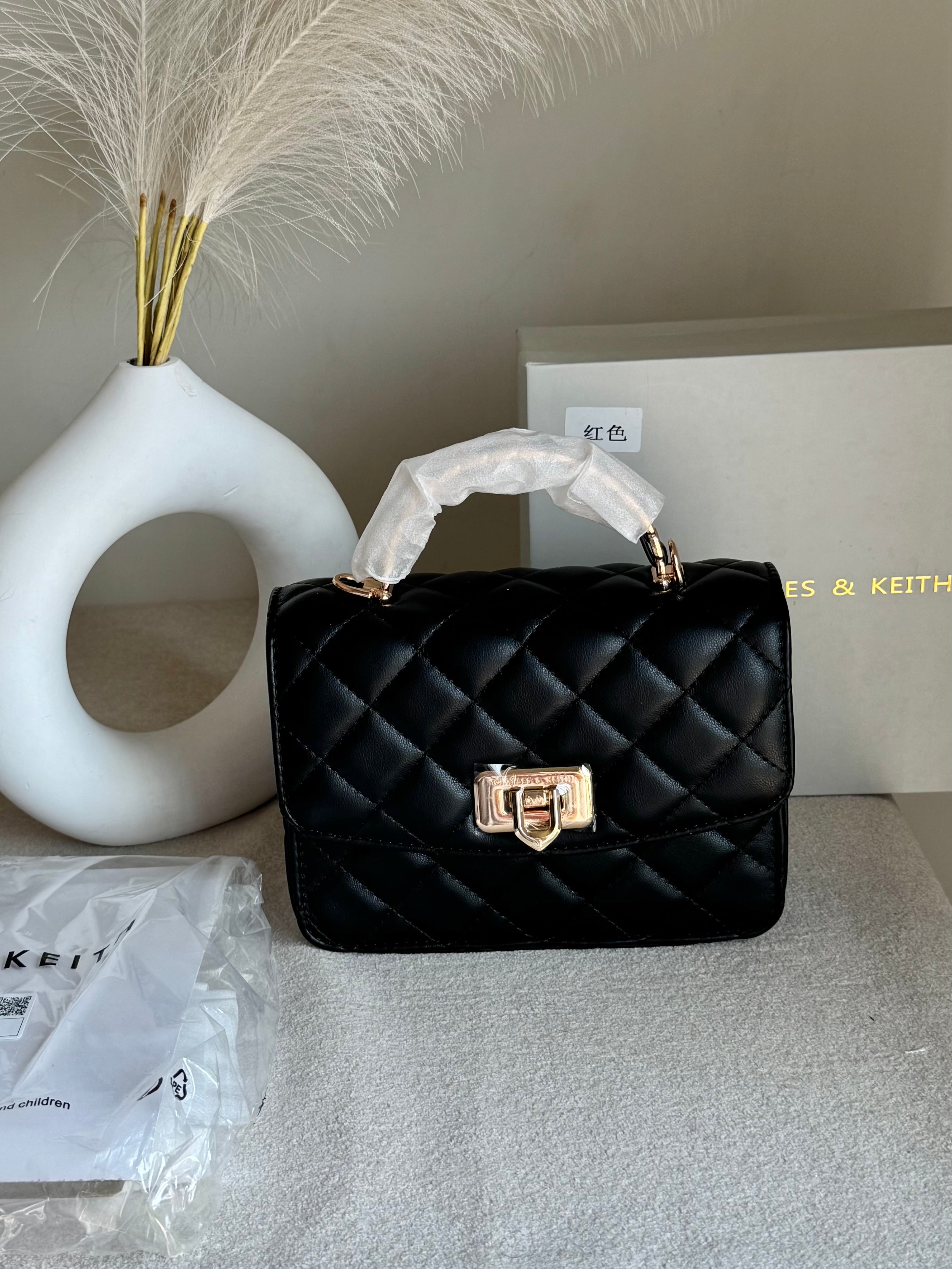 Premium C & K Elora Bag with PROPER PACKING Black