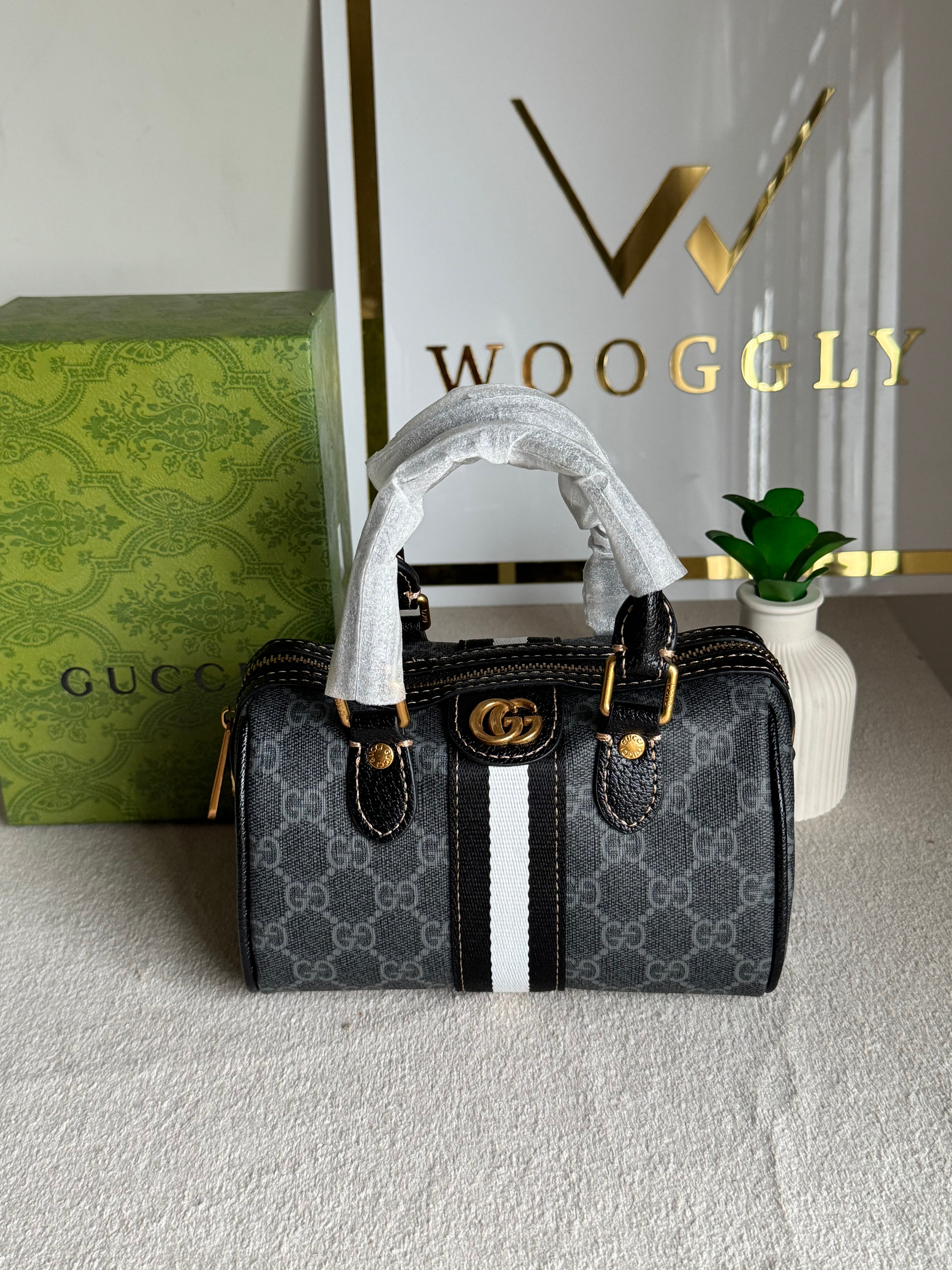 Gucci Mini Duffle Bag - Black & White