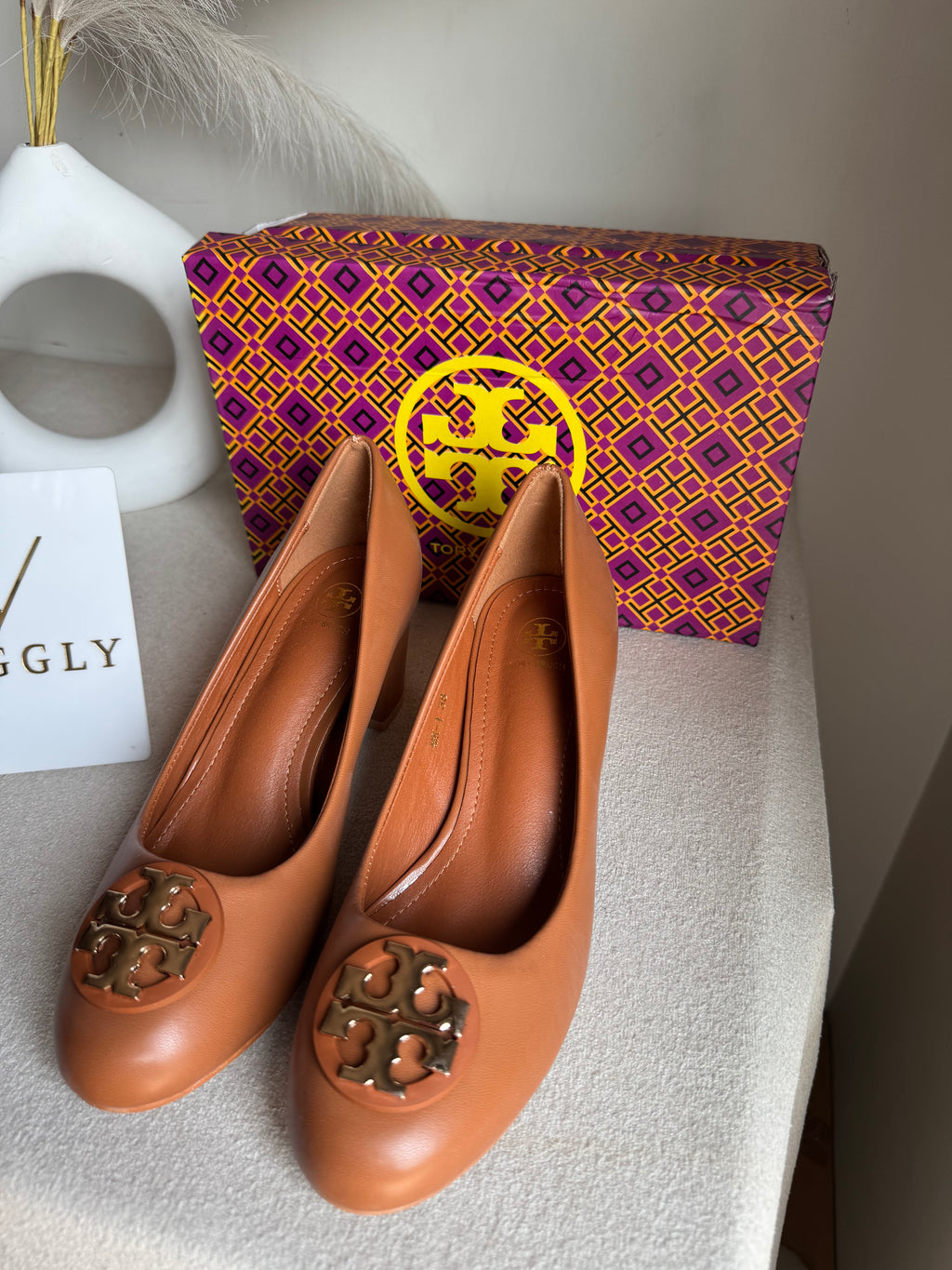 IMPORTED Tory Burch Classic Court Heels - Brown