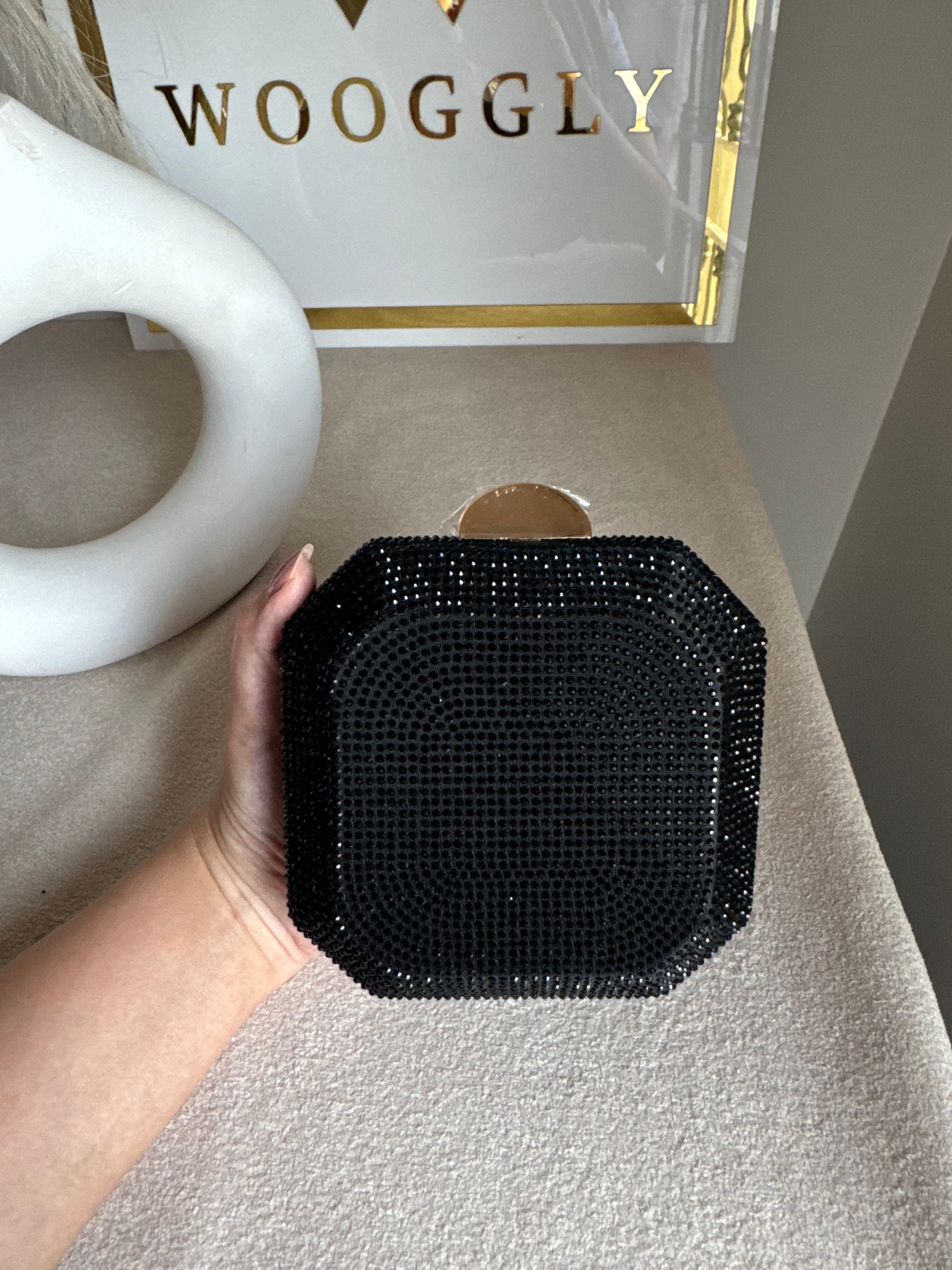 AYLA CLUTCH Black