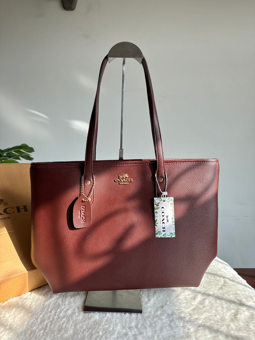 COACH City Tote Bag PREMIUM - Chocolate Brown (BOX PACKING)