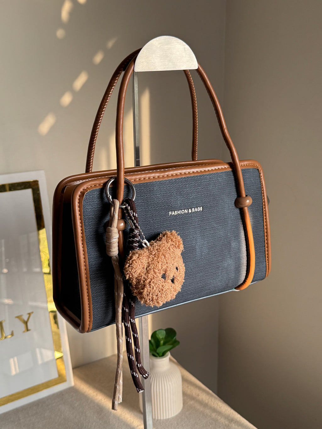 Coco Blue Teddy Bag with Teddy Bag Charm
