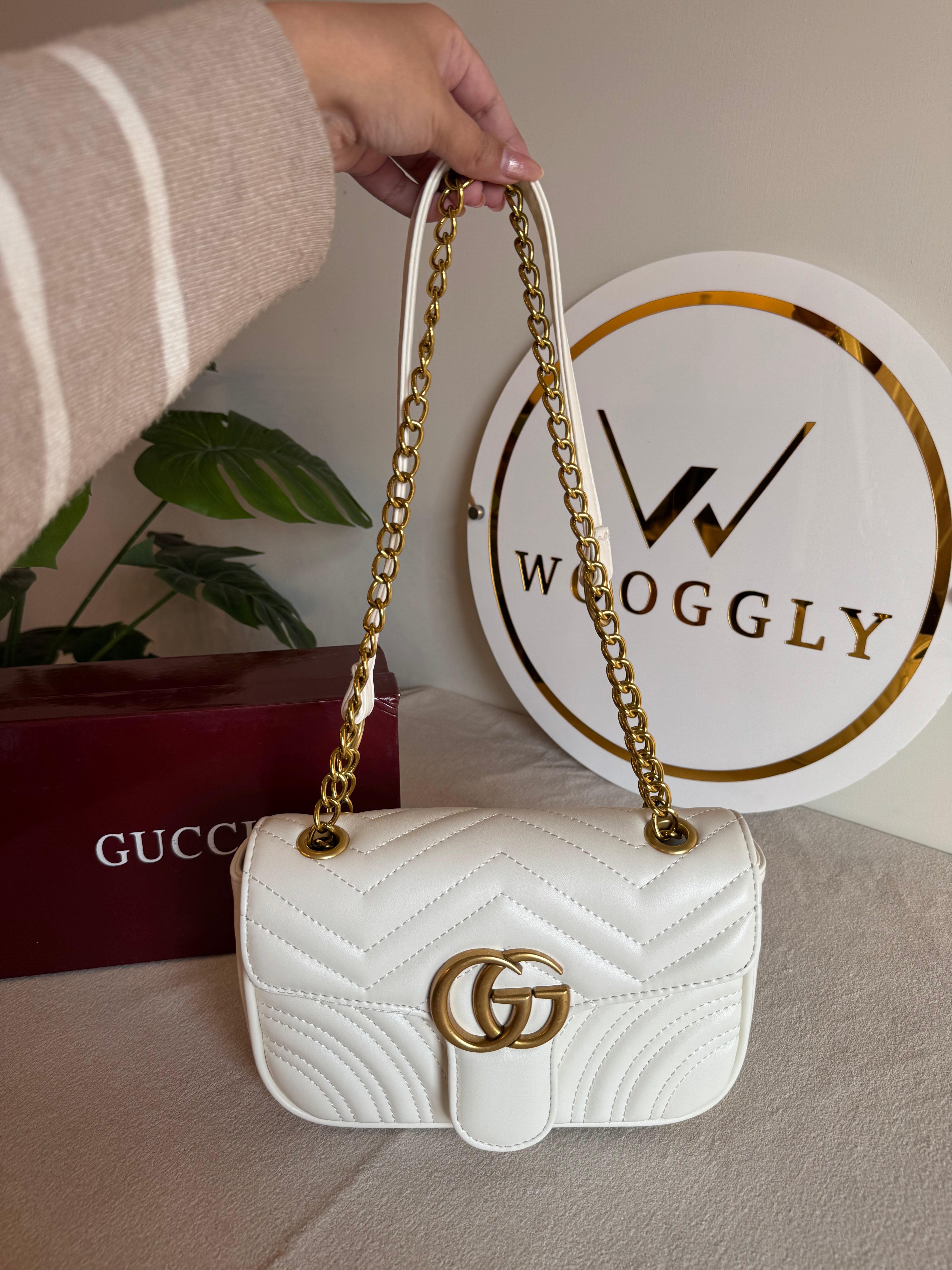 Gucci Signature Bag - Cream with Box Packing