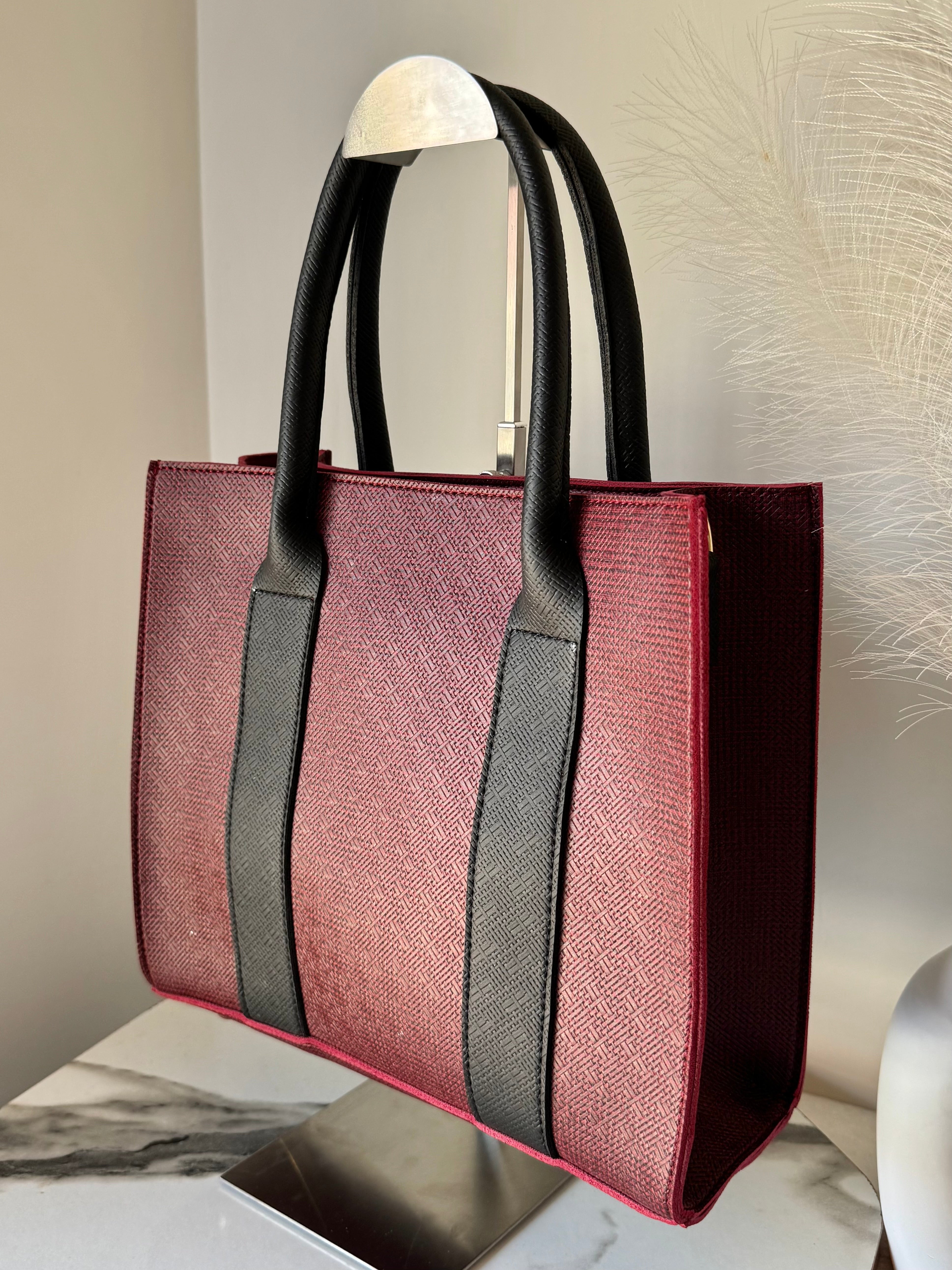 Mashion Tote with Pouch - Maroon