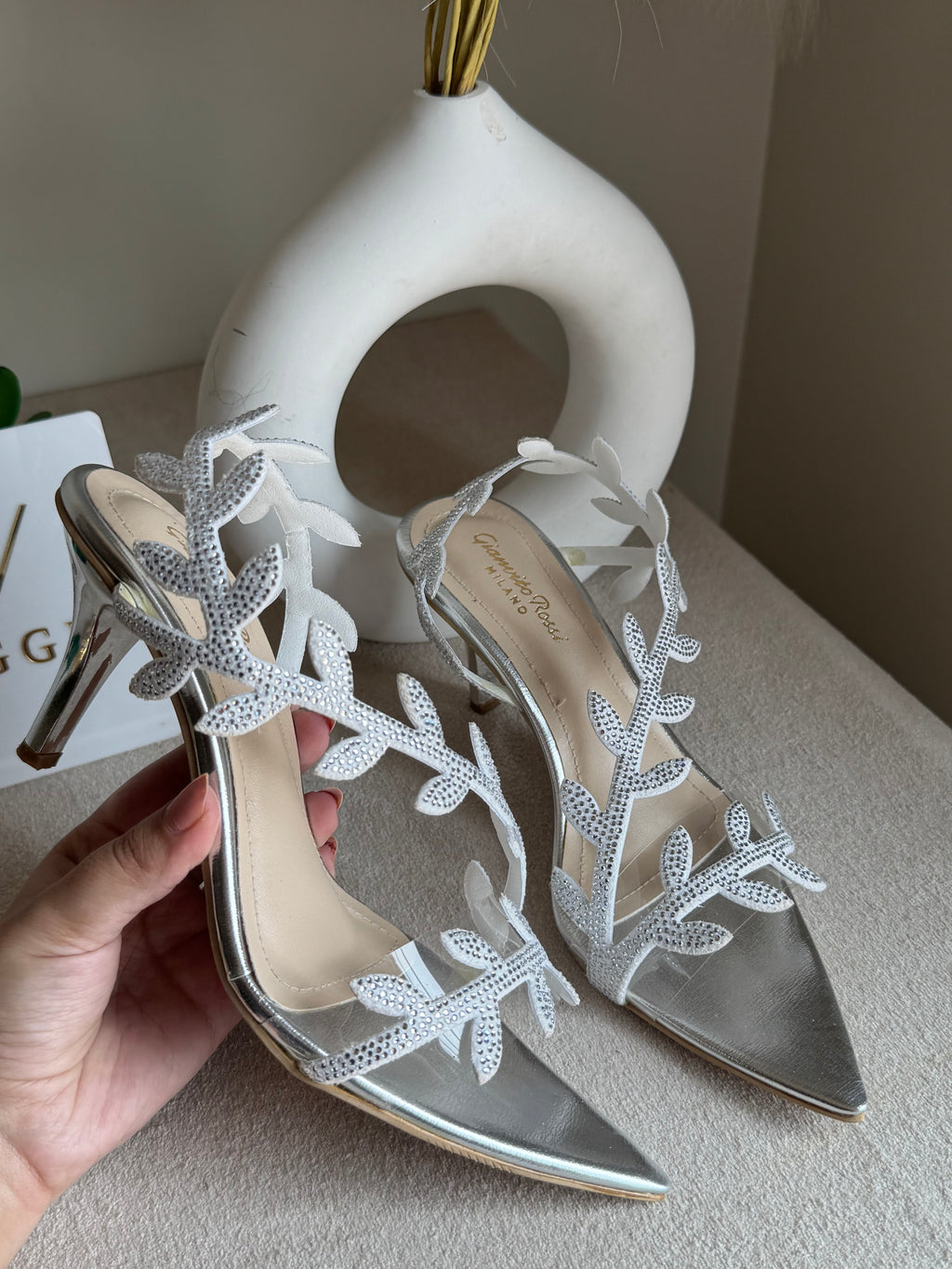 Gianvitto Rossi Heels Glitter Silver
