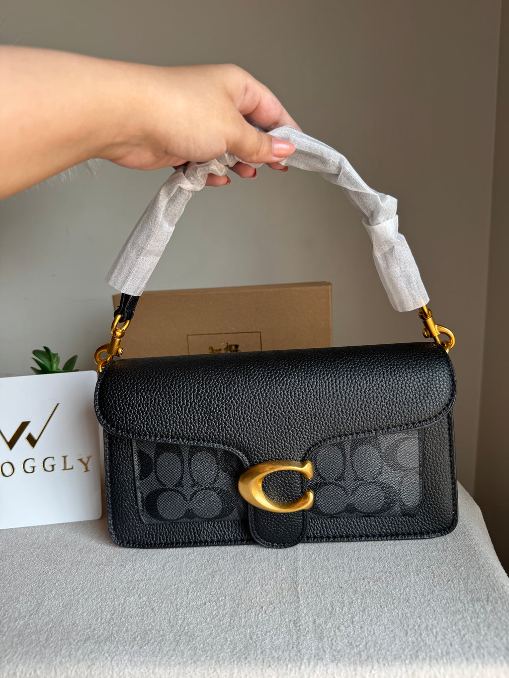 COACH TABBY Black & Grey Good Quality -  BOX PACKING