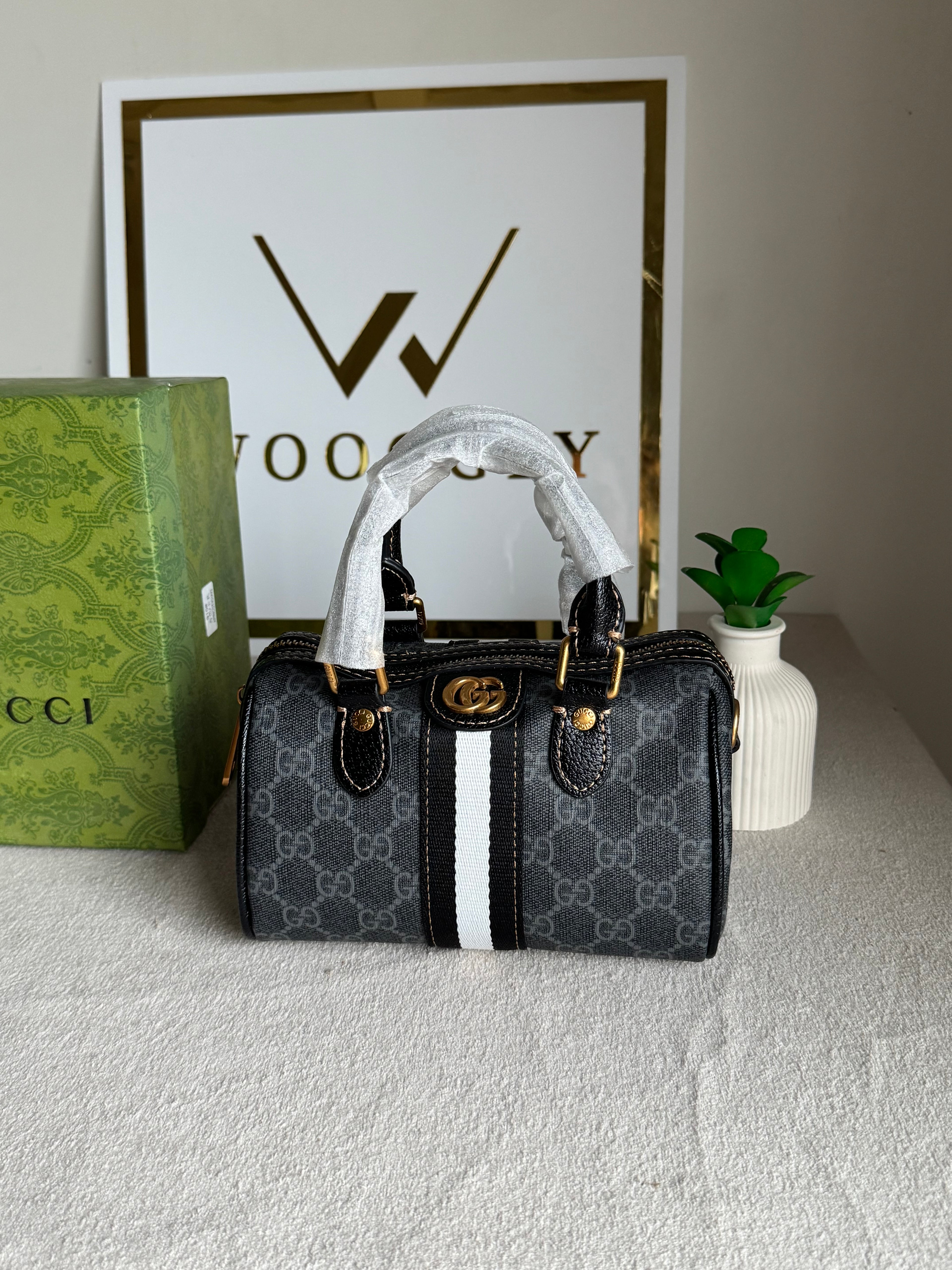 Gucci Mini Duffle Bag - Black & White