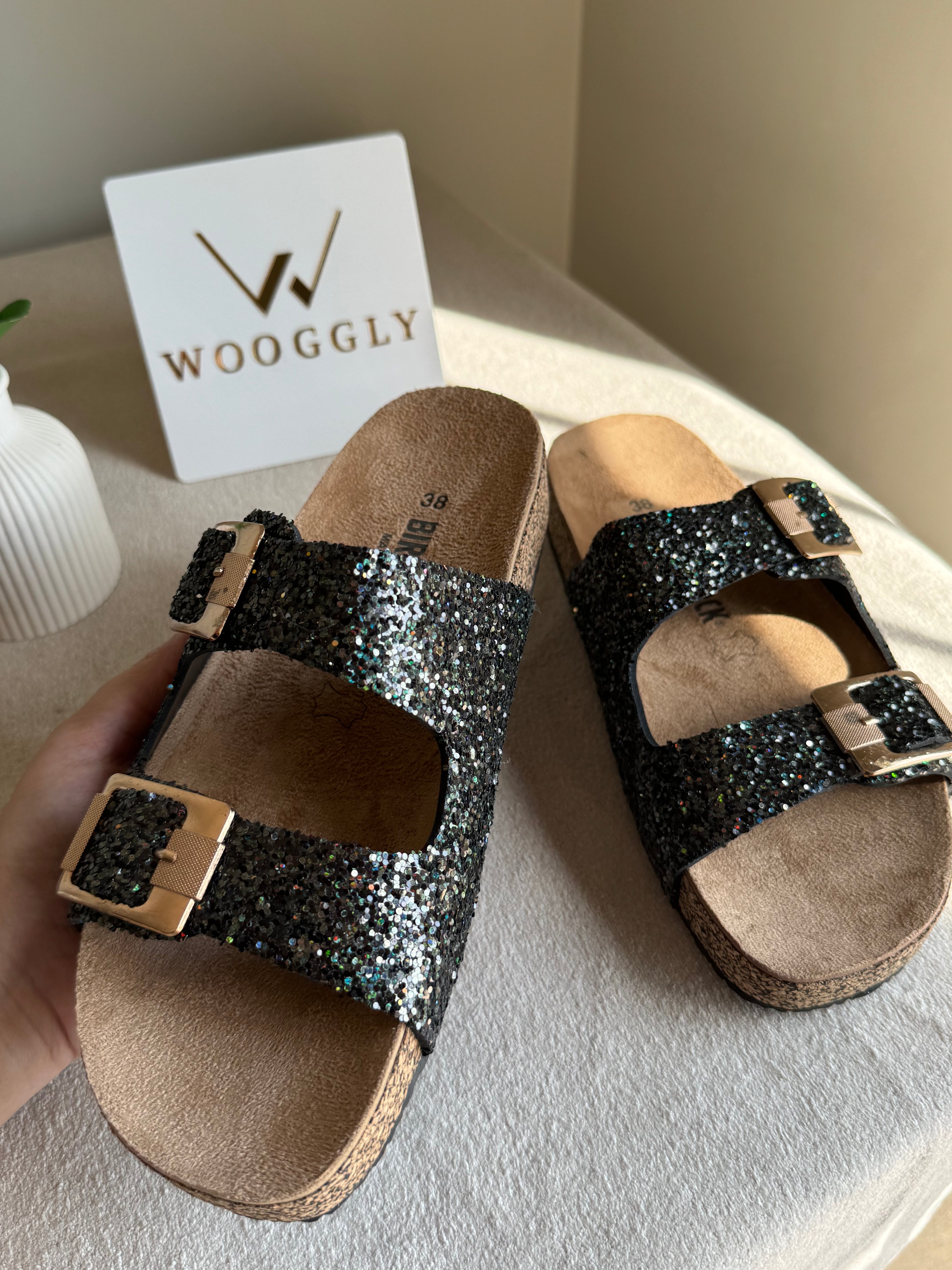 Viral Birkenstock Comfy Sandals - Glam Black