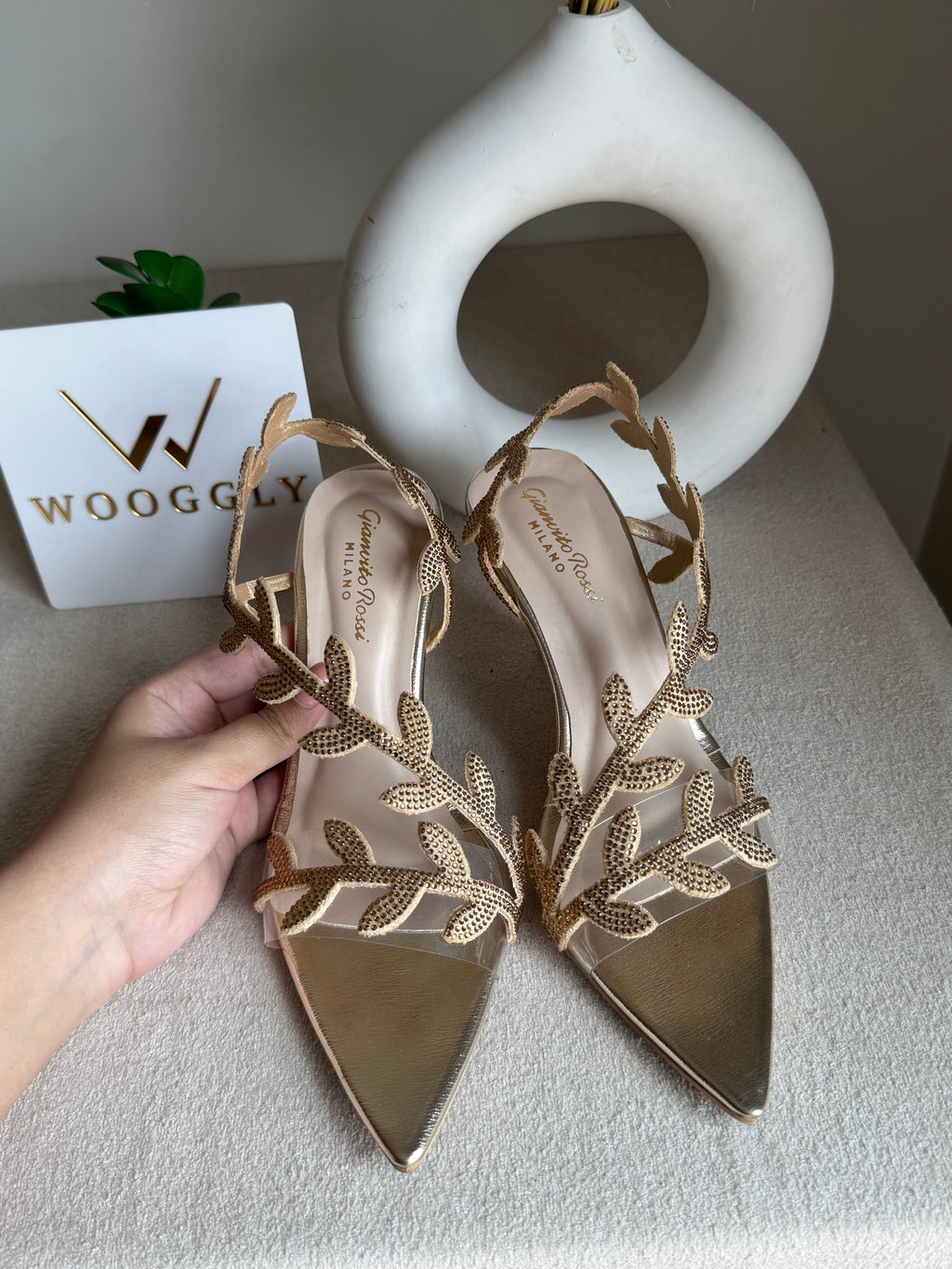 Gianvitto Rossi Heels Glitter Champagne