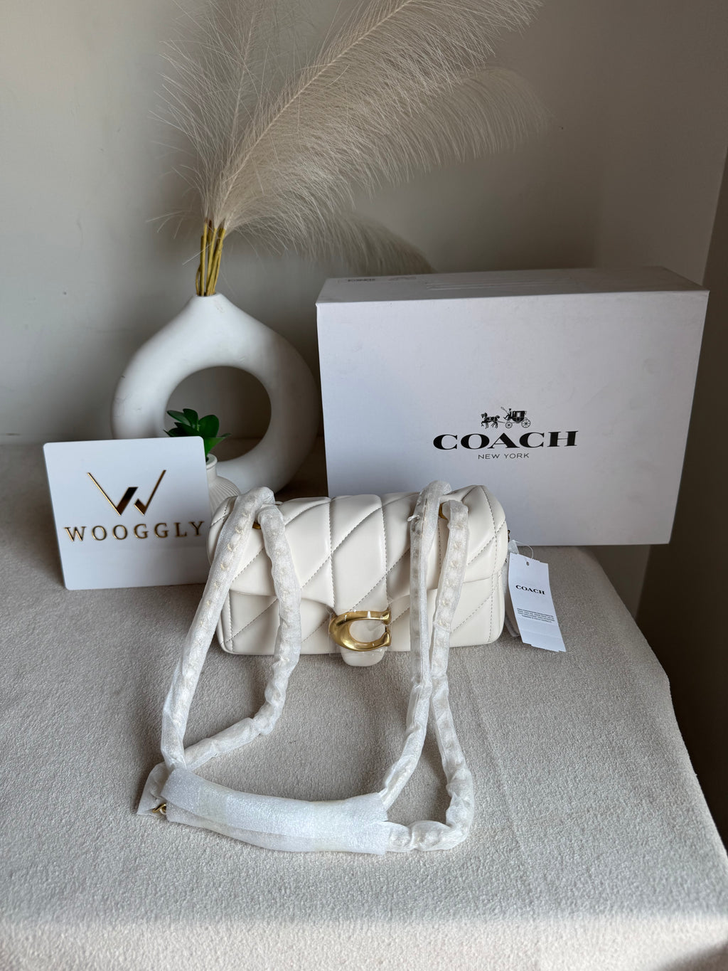 Mini Premium Quilted Tabby (White) - BOX PACKING