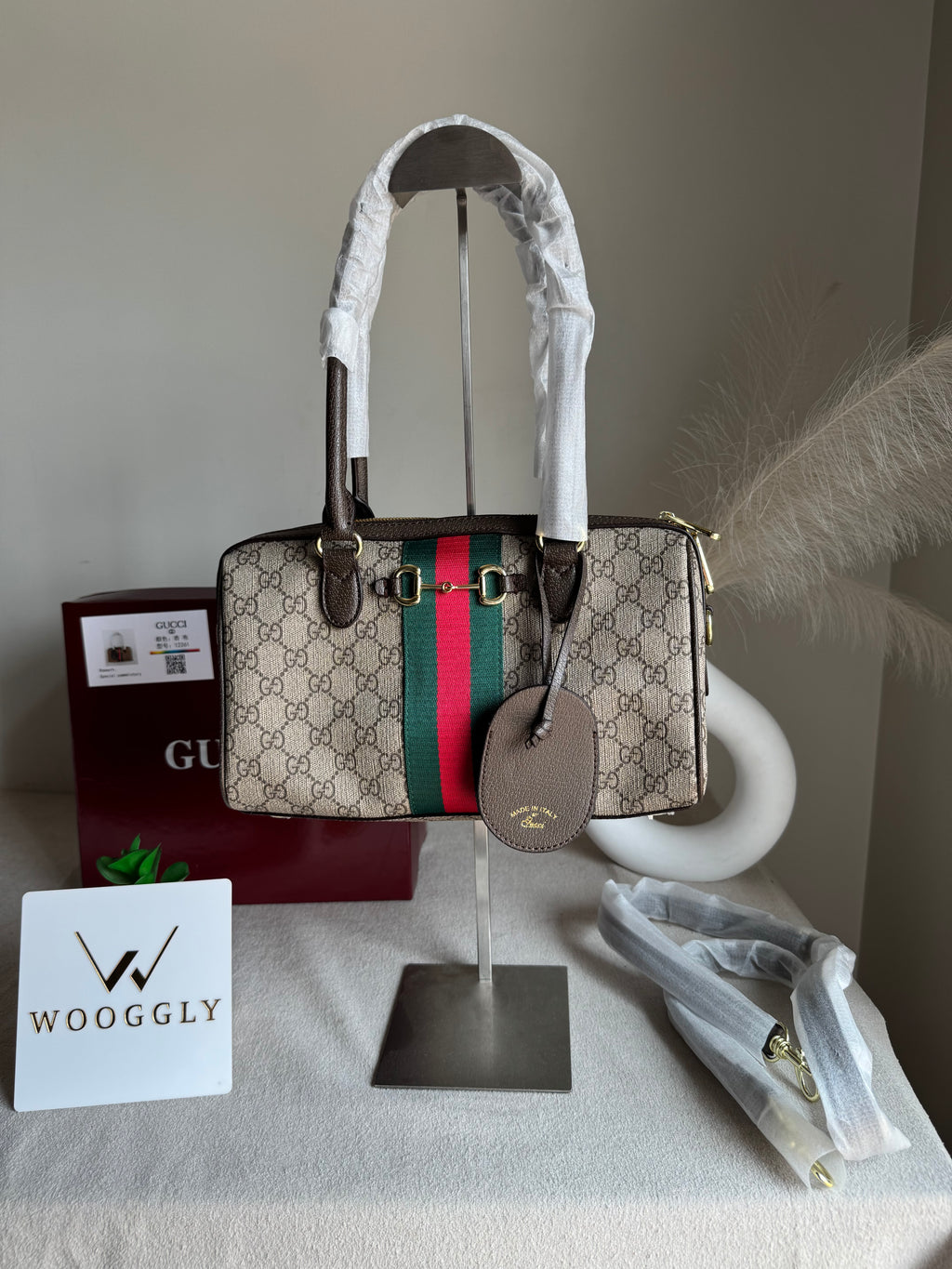 Gucci High Quality Hand Bag - Chocolate Brown - BOX PACKING