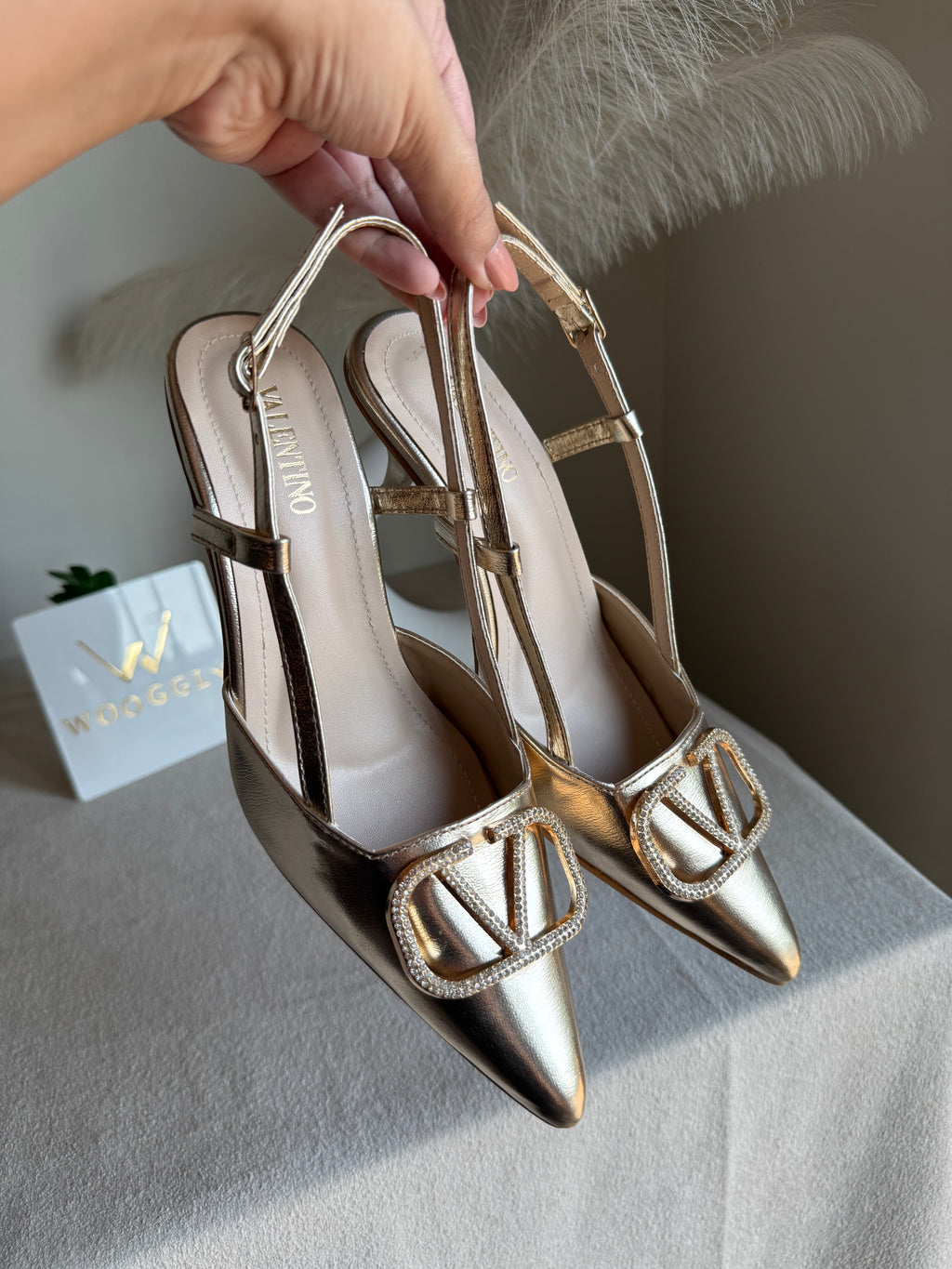 Essential Valentino Champagne Heels