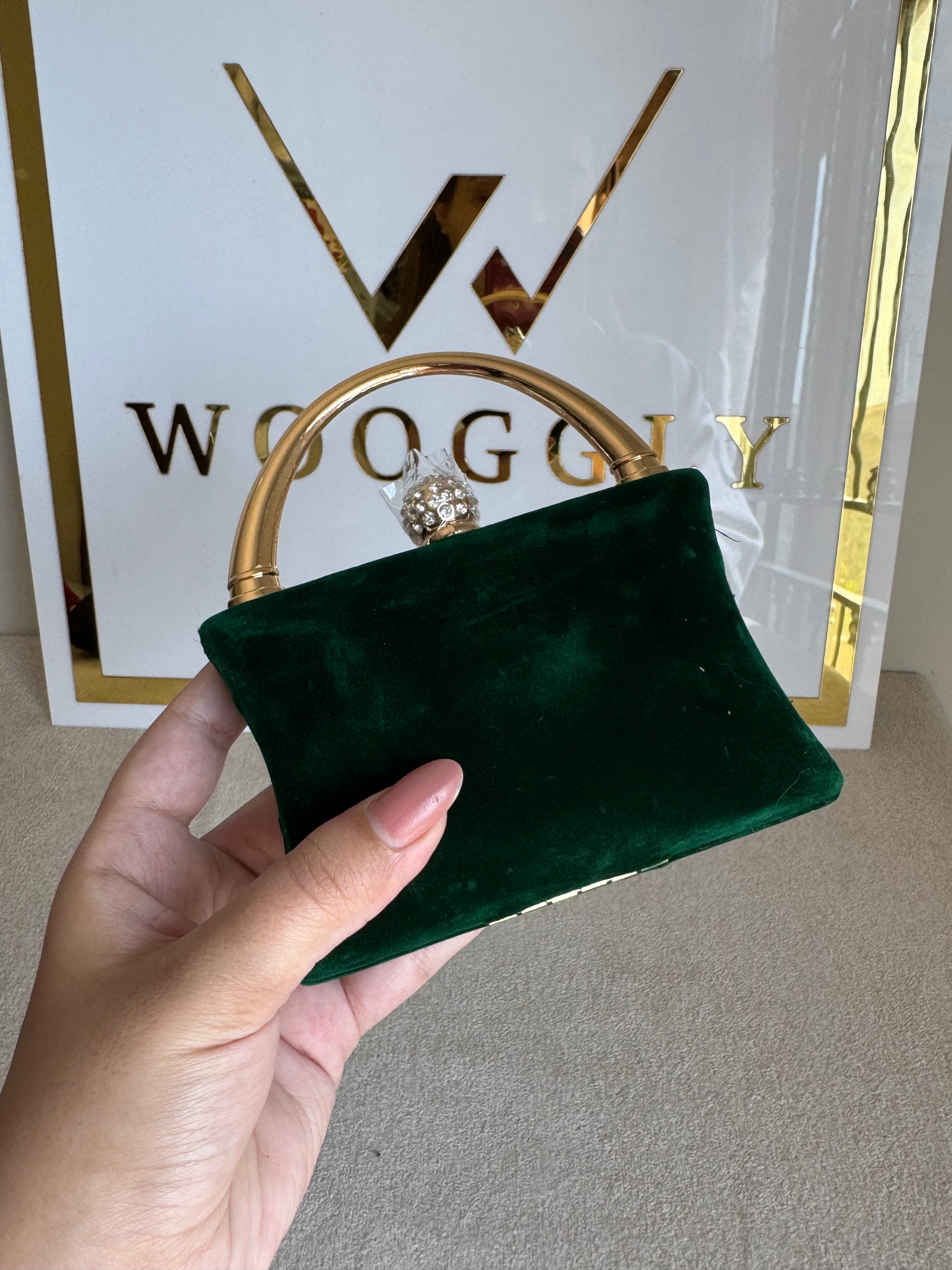 Tiny Treasure  Clutch - Emerald Green