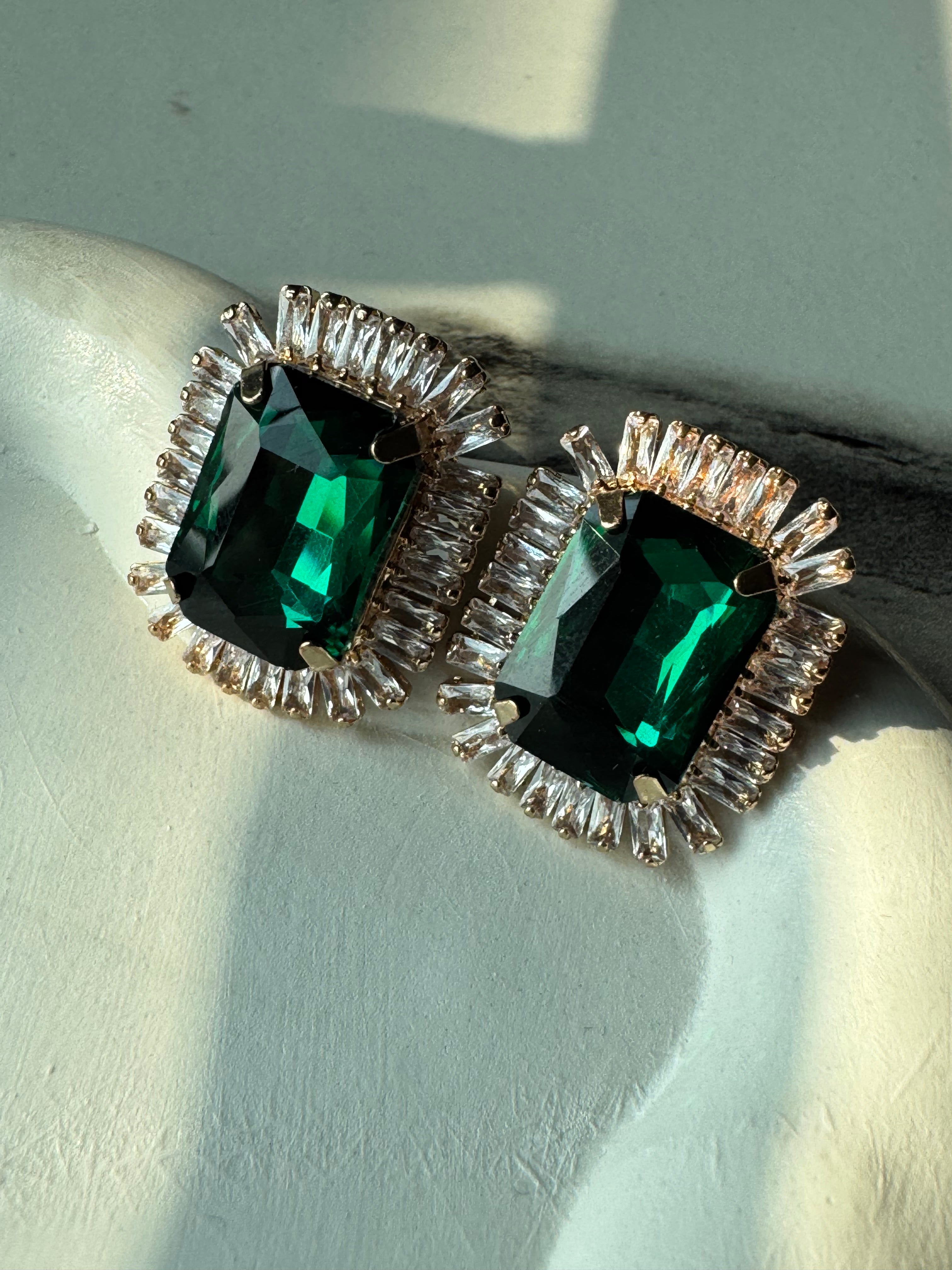 Emerald Radiance Earrings