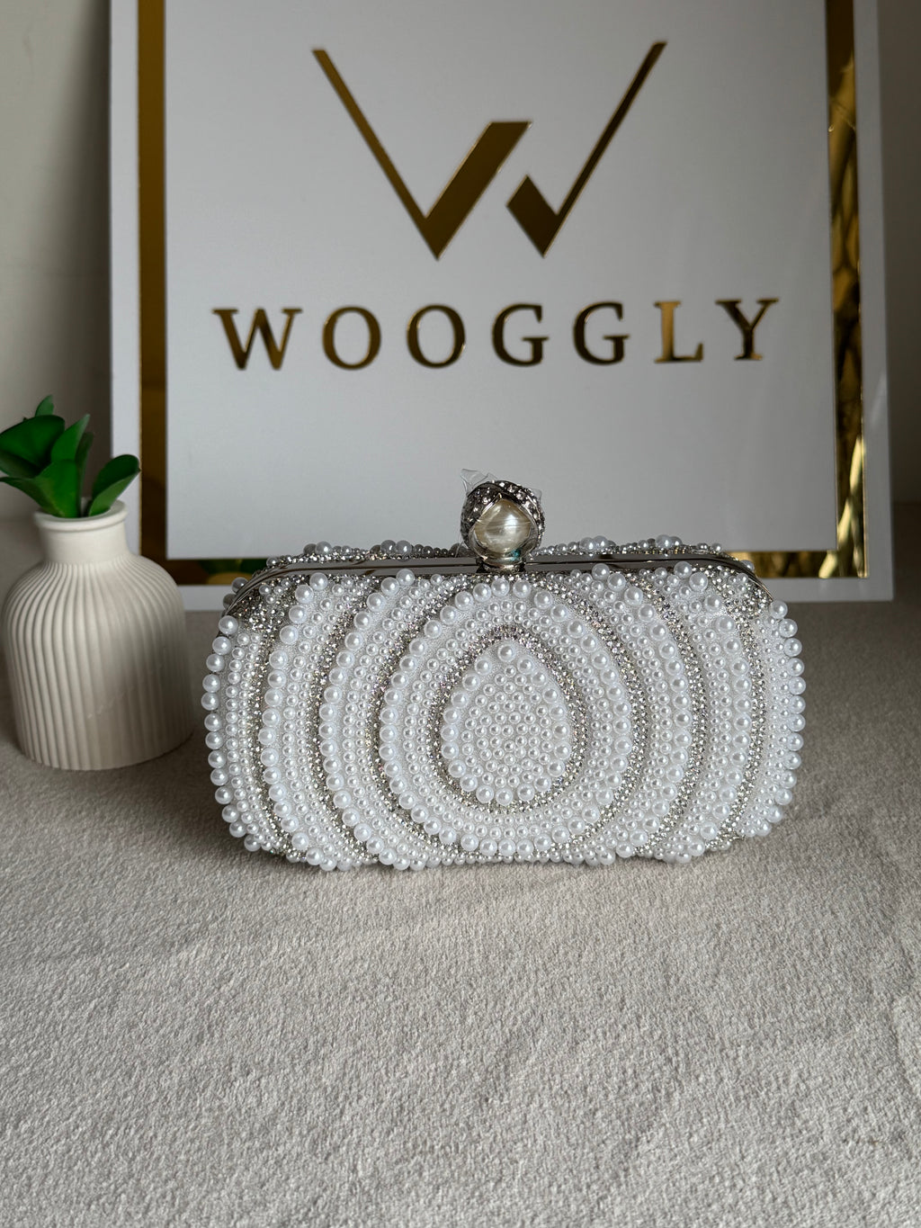 Cloud Pearl Clutch