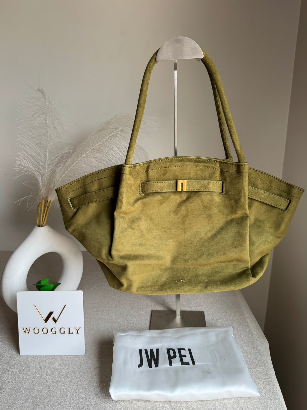 JW PEI Hana Tote Bag - Suede Olive