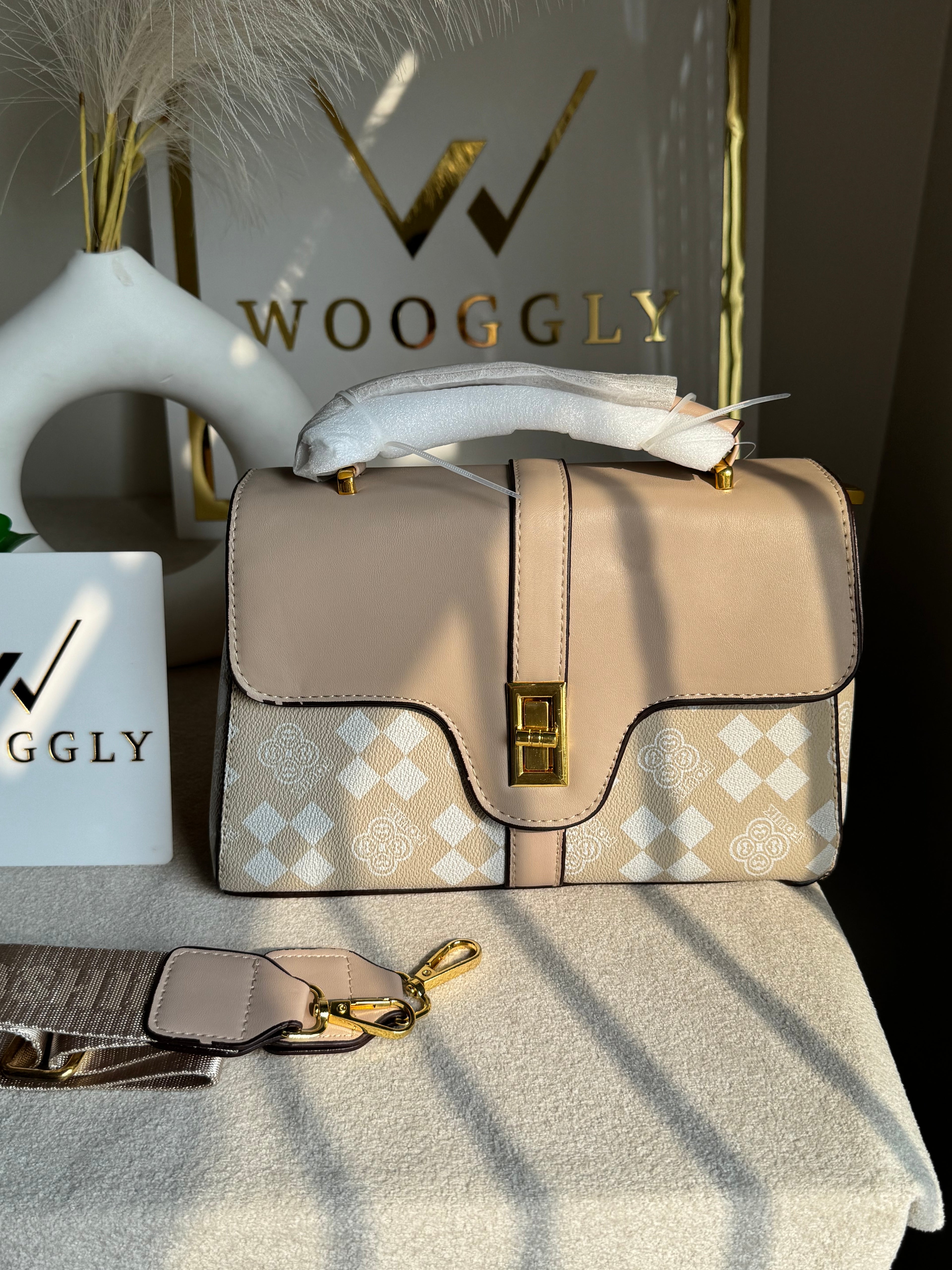 Premium Ella Hand Bag Beige
