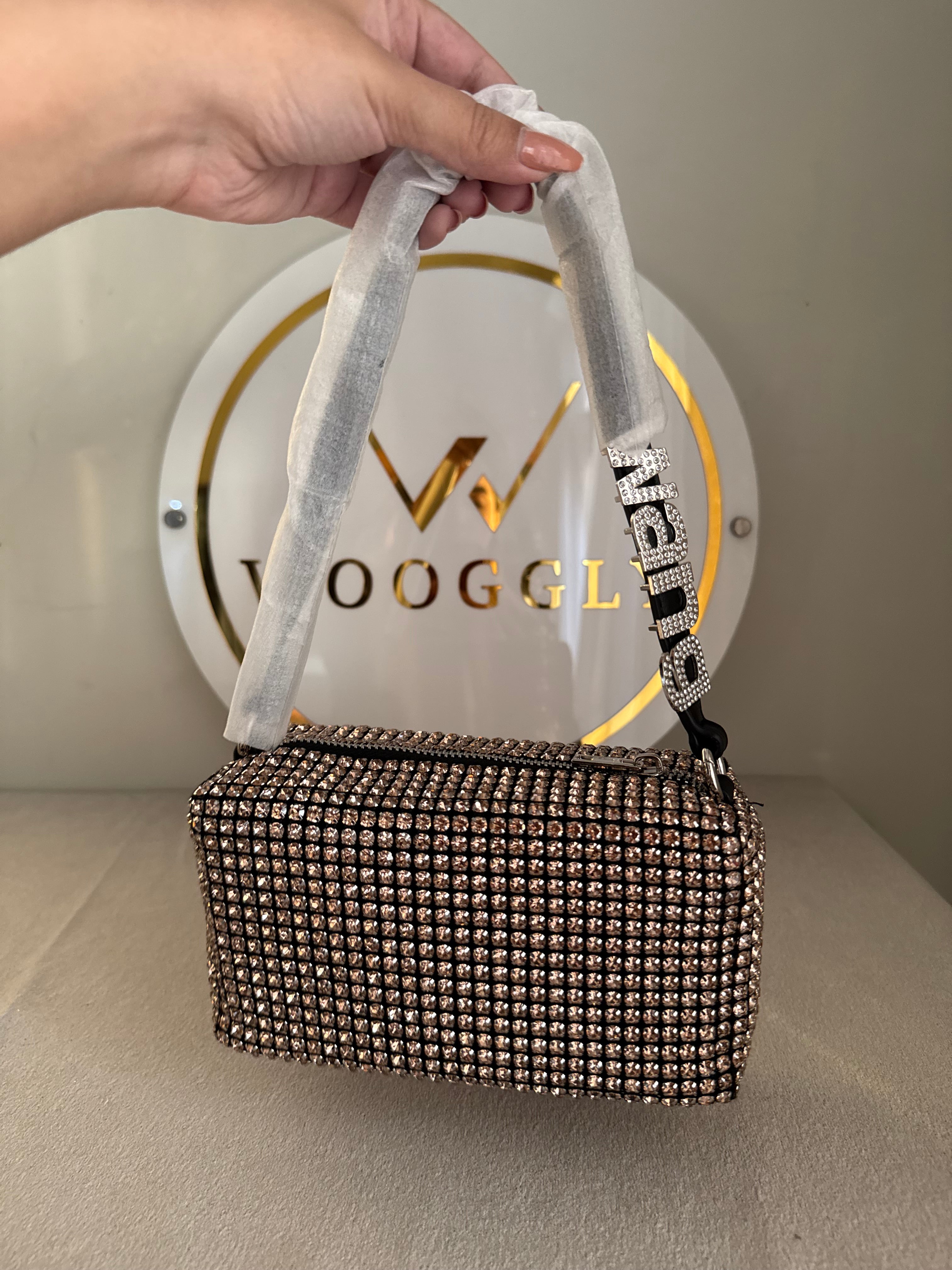 Alexander Wang Rhinestone Evening Clutch (Pink)