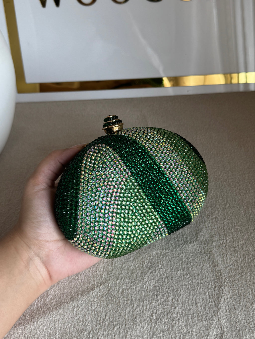 High Quality Luxe Statement Clutch - Green
