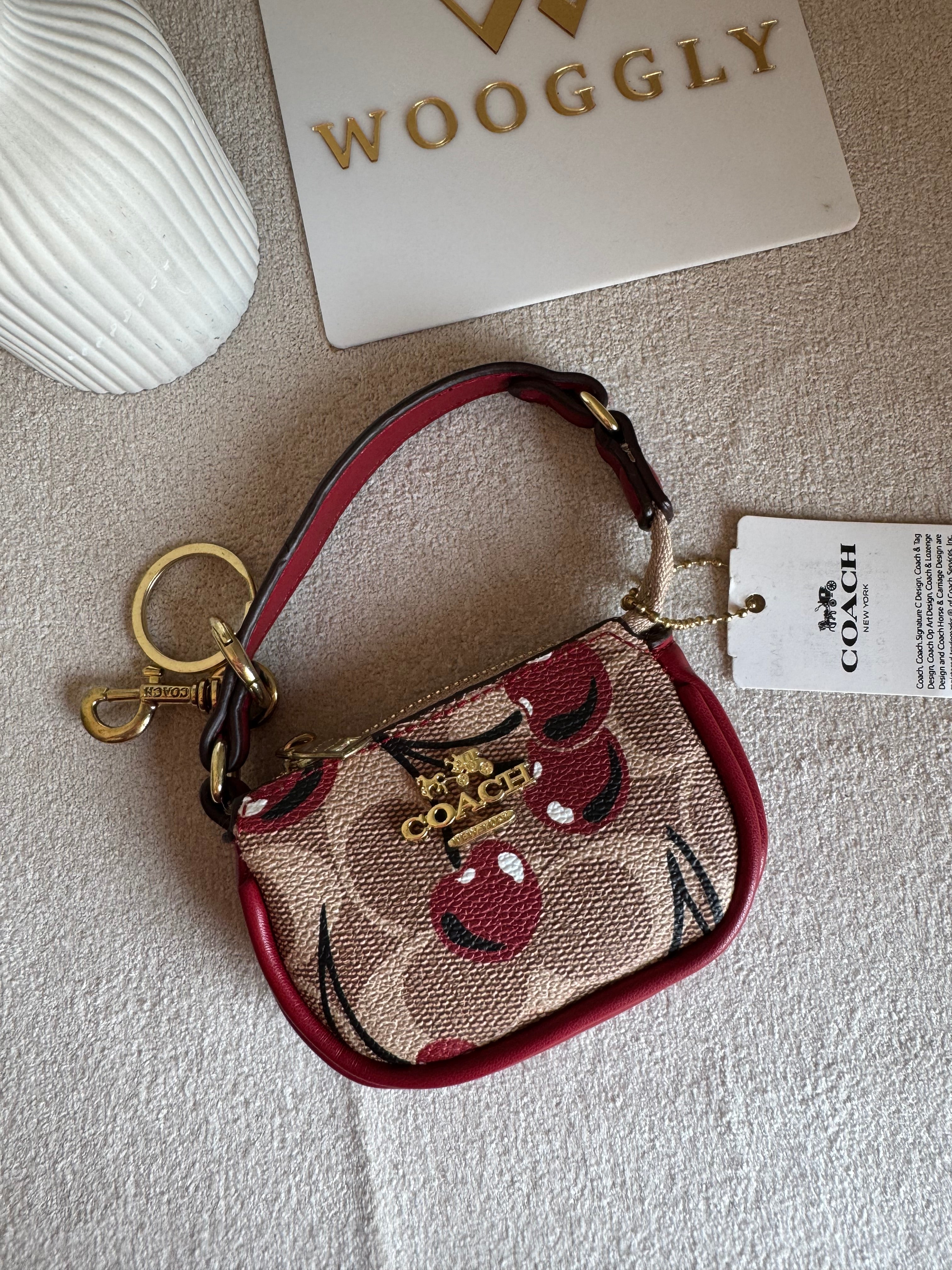 Premium Coach Baby Teri Bag Charm - Maroon