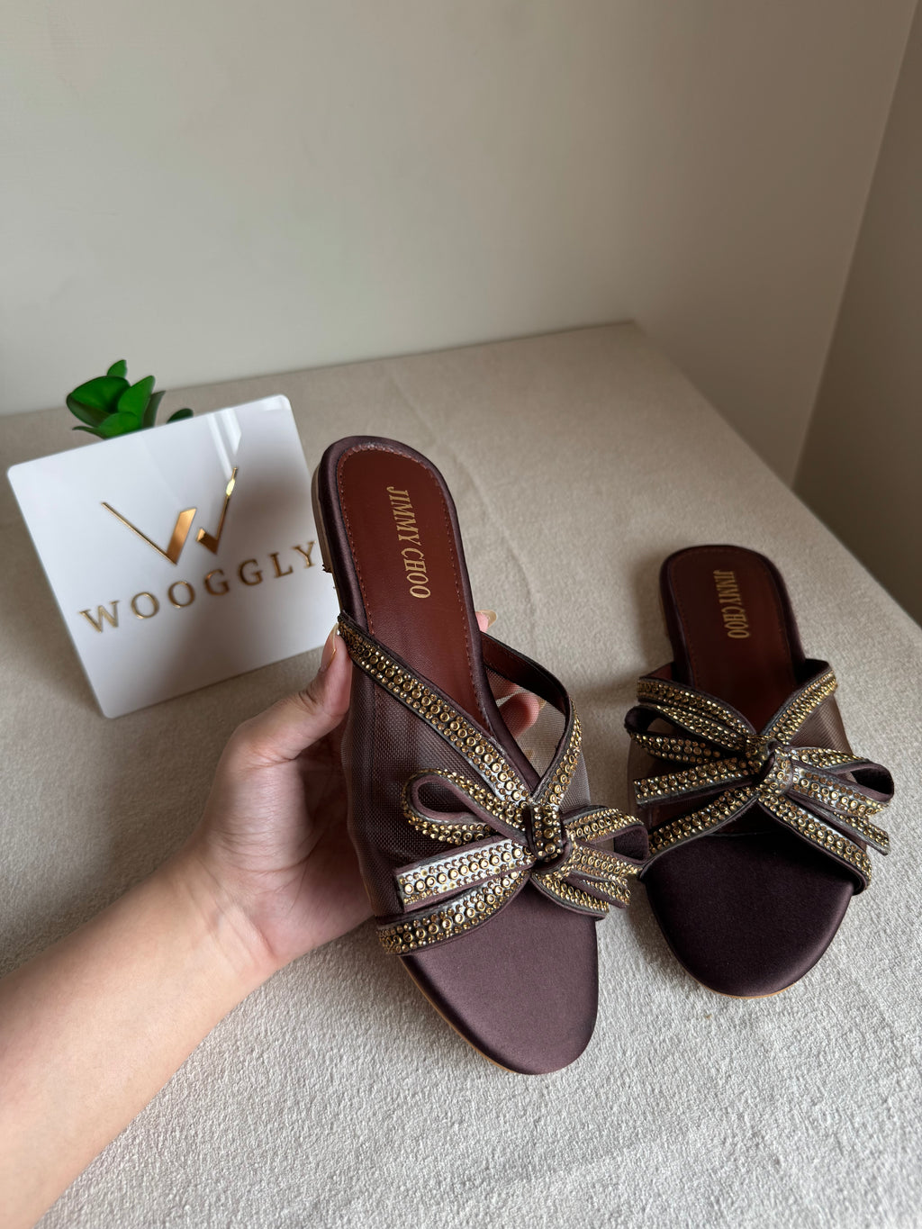 Jimmy Choo Slides - Brown