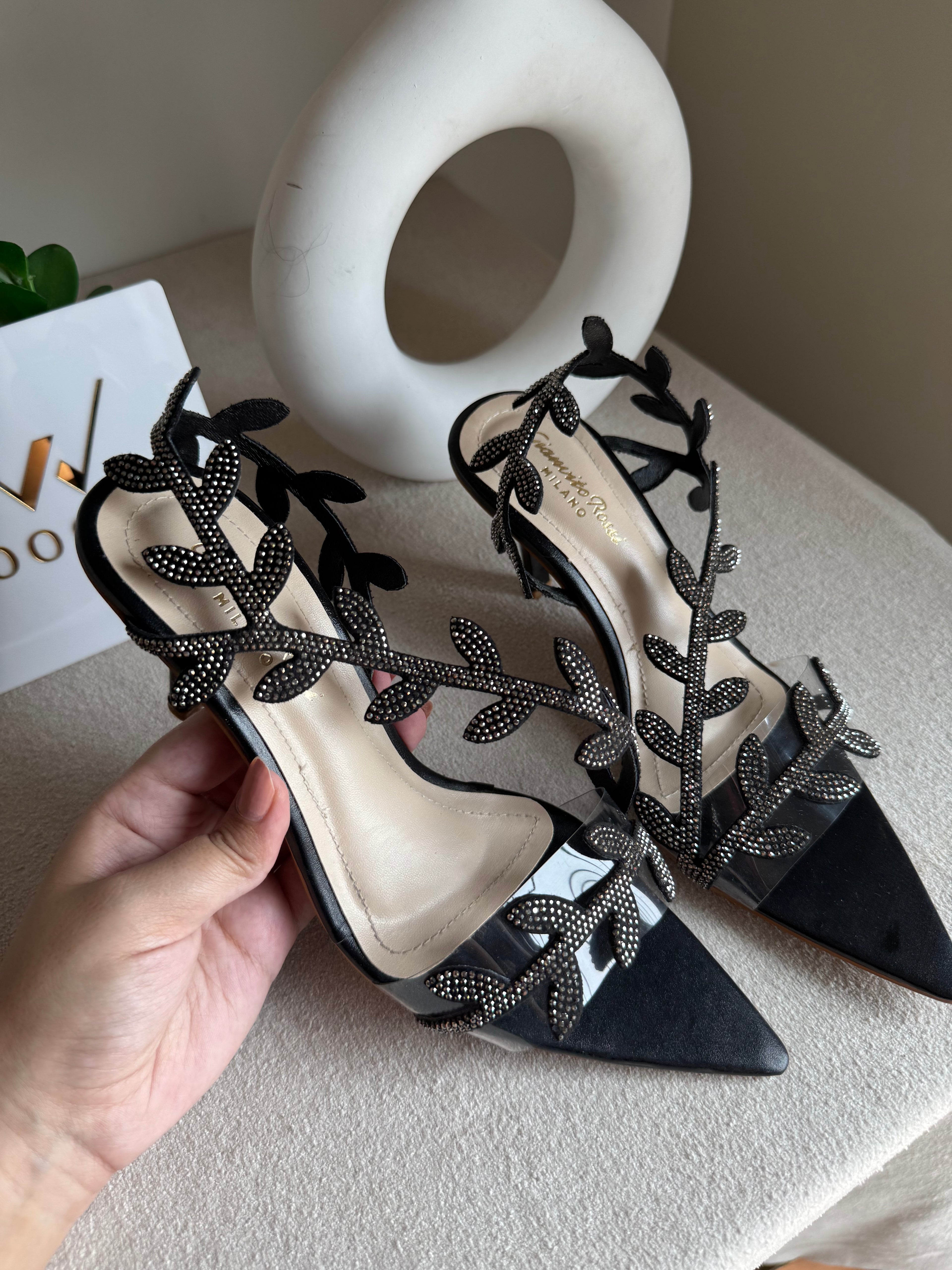 Gianvitto Rossi Heels Glitter Black