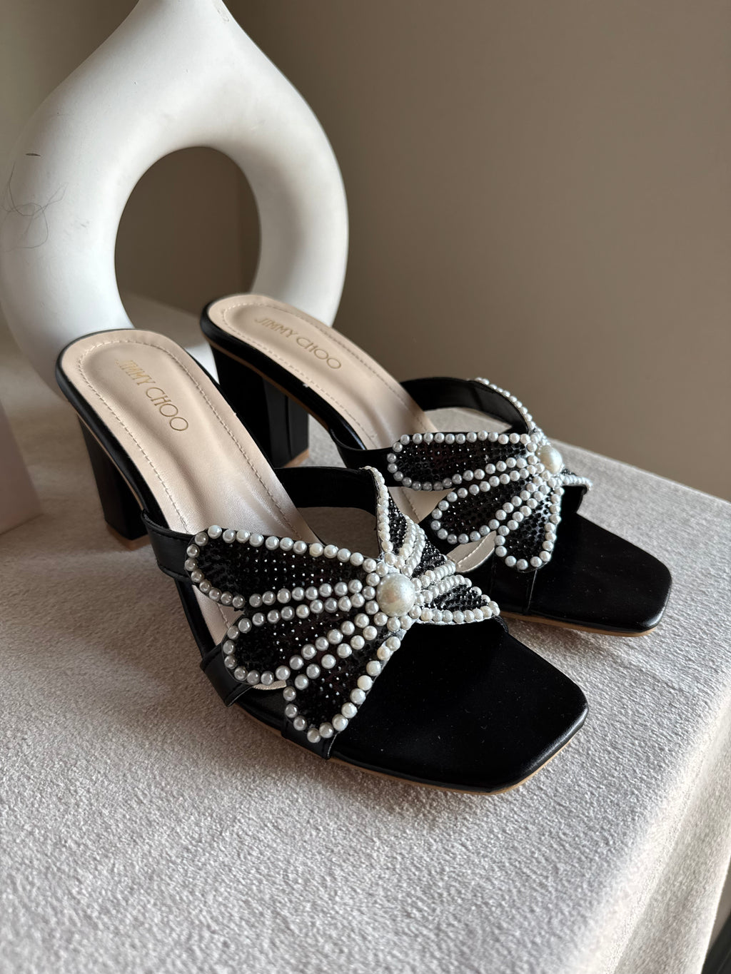 Jimmy Choo Pearl Heels - Black