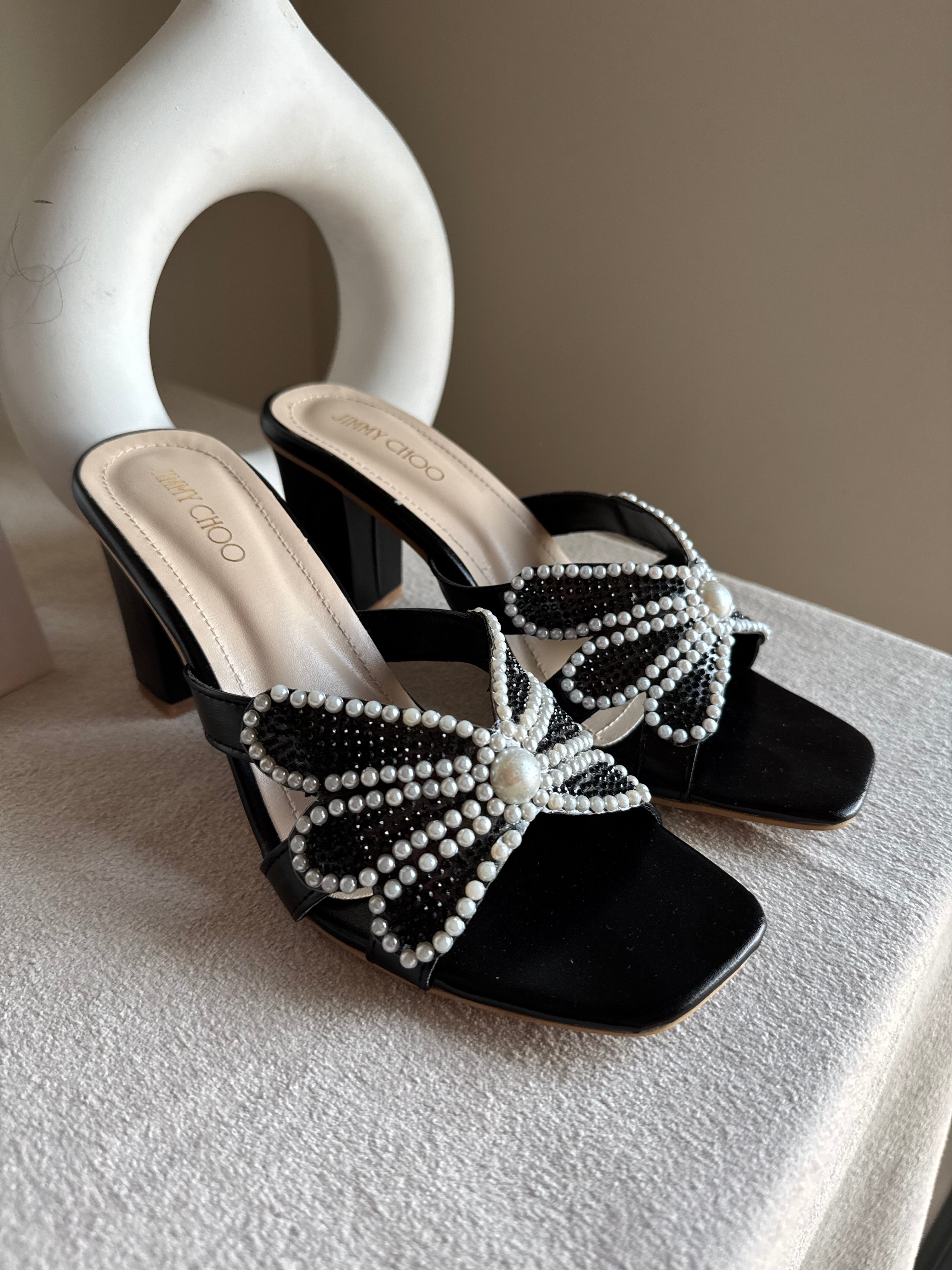 Jimmy Choo Pearl Heels - Black