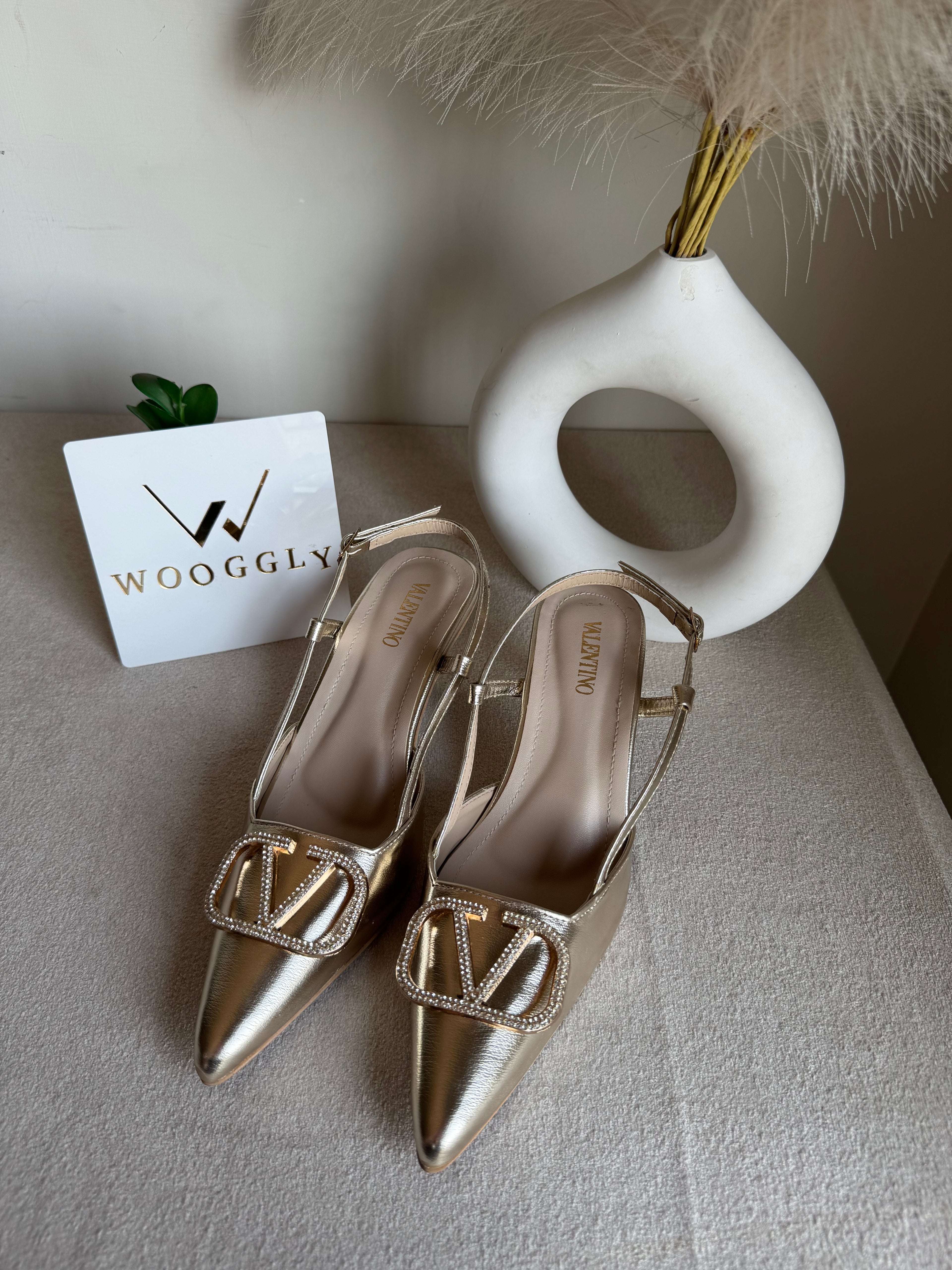 Essential Valentino Champagne Heels