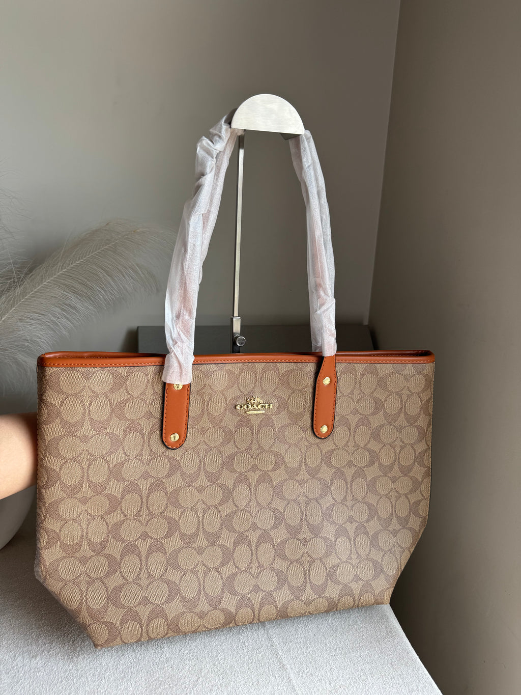 COACH TOTE BAG PREMIUM (Apricot Brown) - BOX PACKING