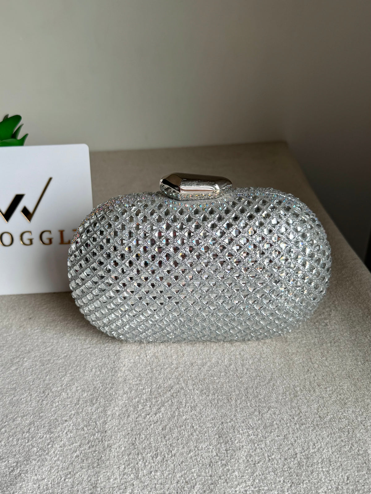 Belle Clutch Silver