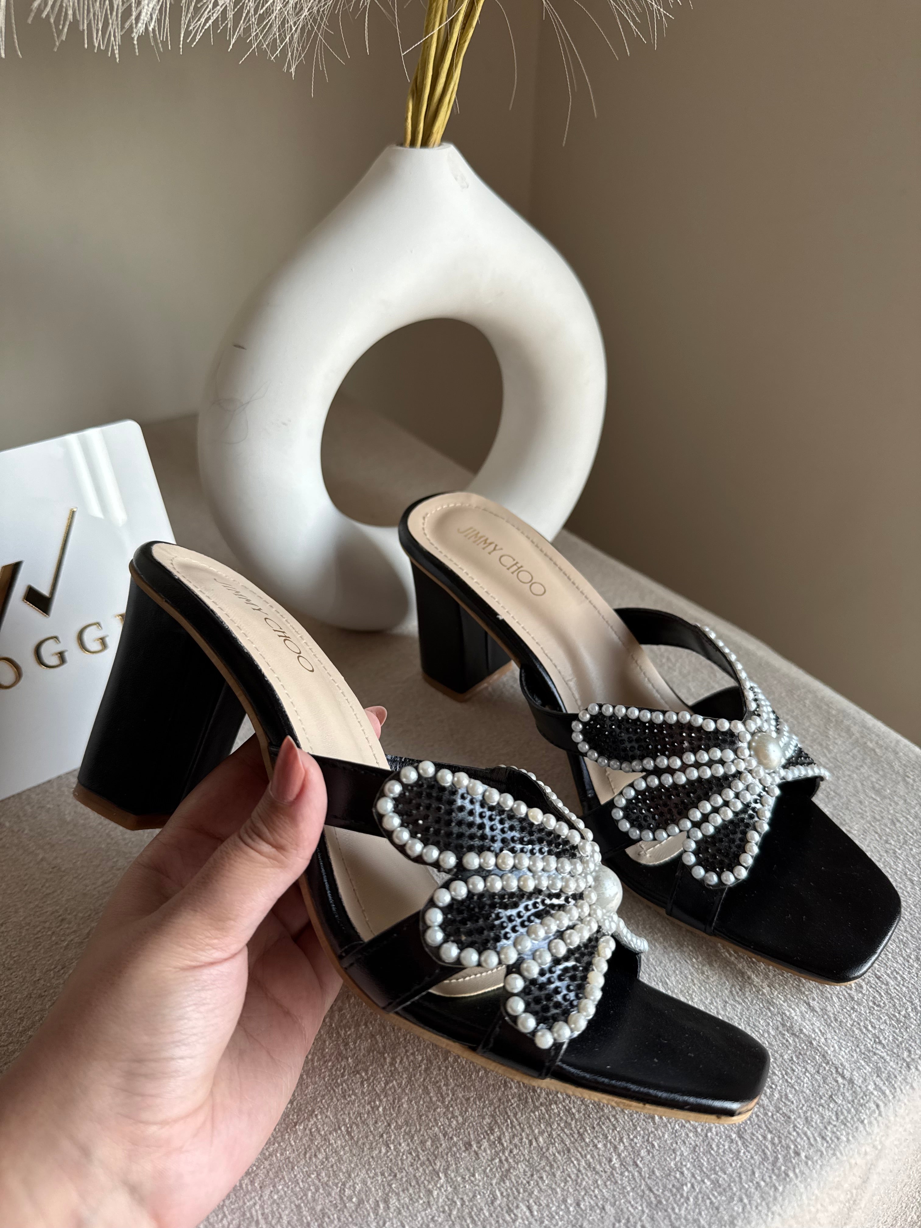 Jimmy Choo Pearl Heels - Black