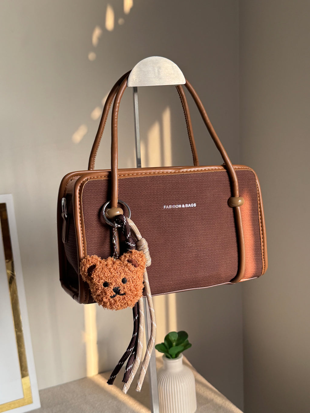 Coco Brown Teddy Bag with Teddy Bag Charm