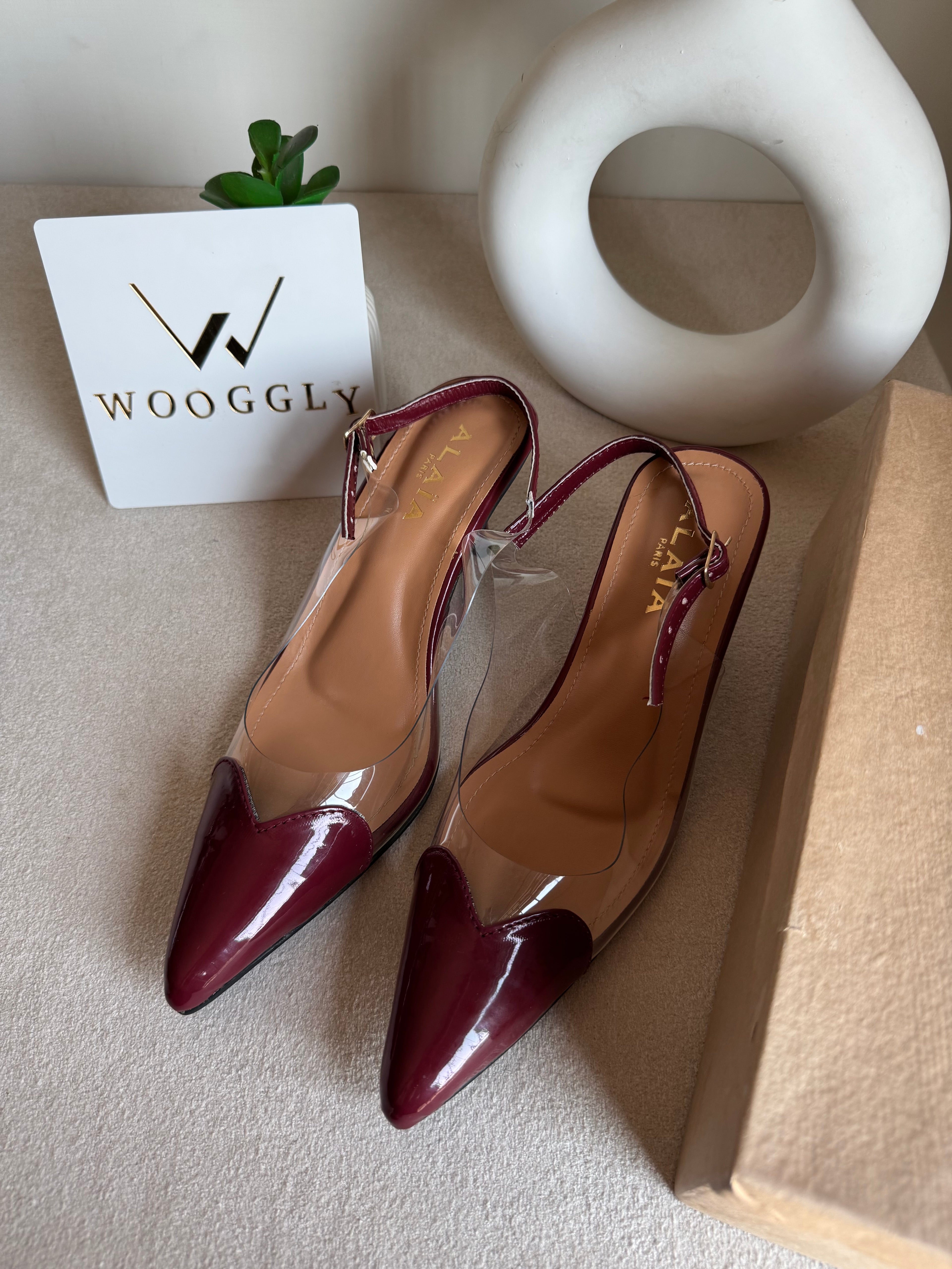 Alaia Paris Heels - Burgandy