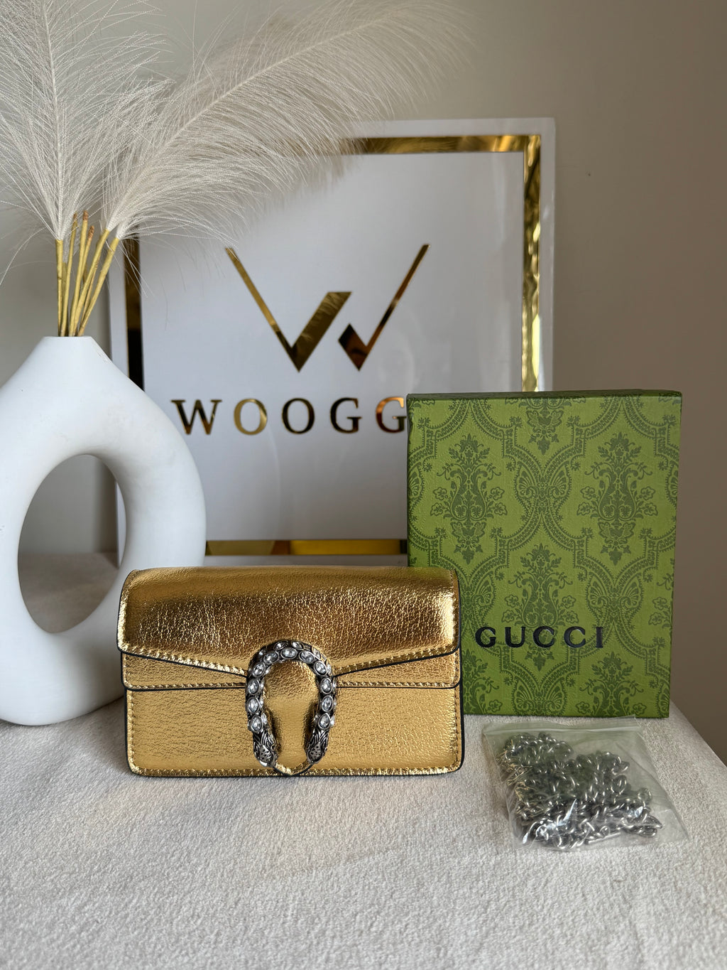 Viral Mini Gucci Bag Gold - Box Packing