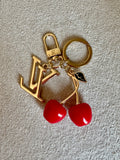 Premium LV Cherries Bag Charm