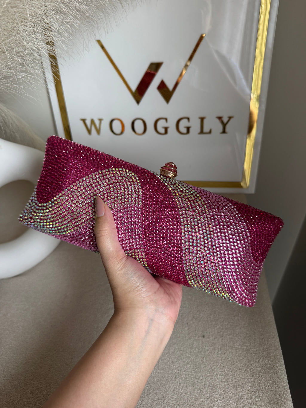 High Quality Élan Clutch - Multi Pink
