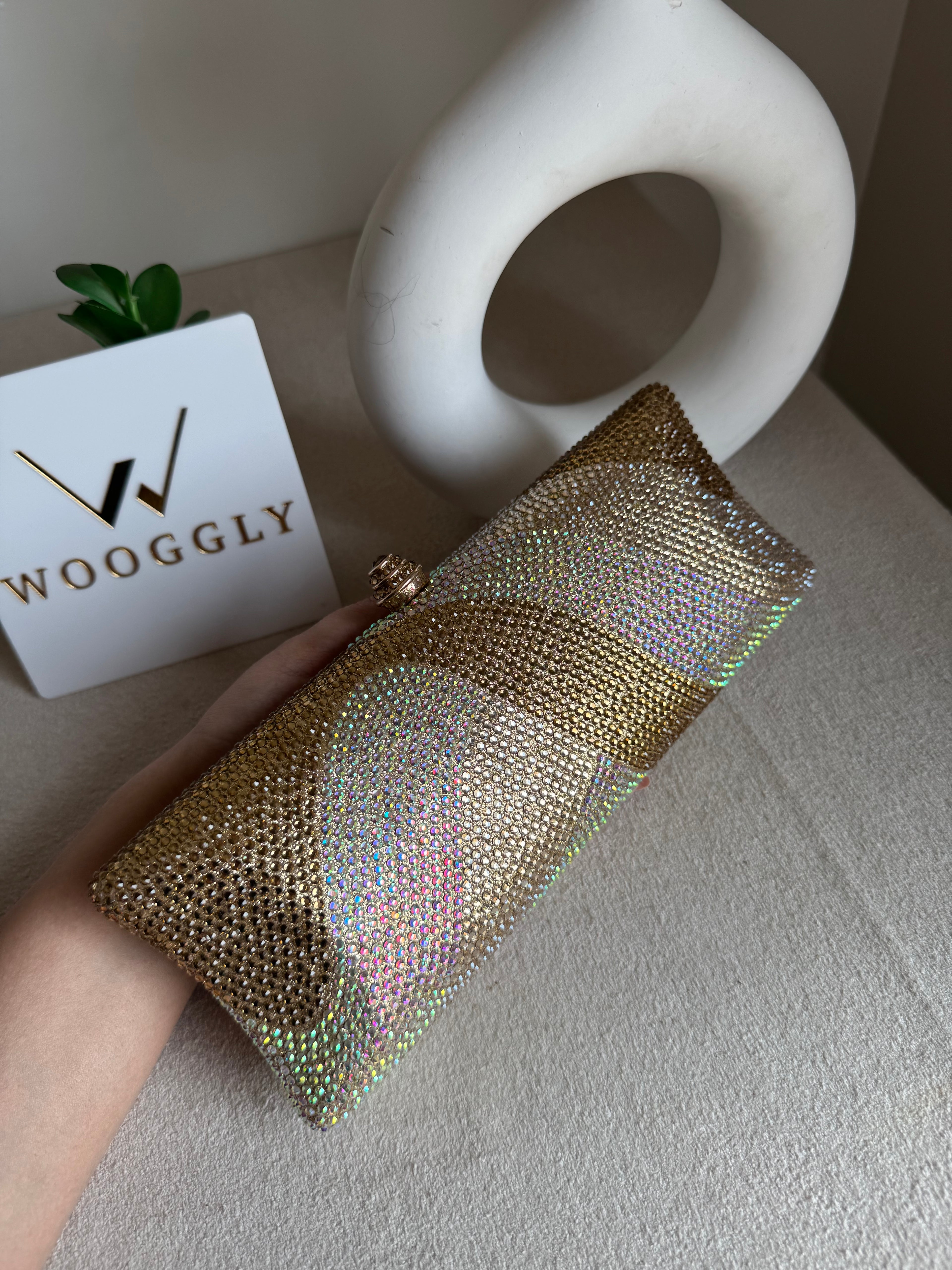 High Quality Élan Clutch - Multi Champagne