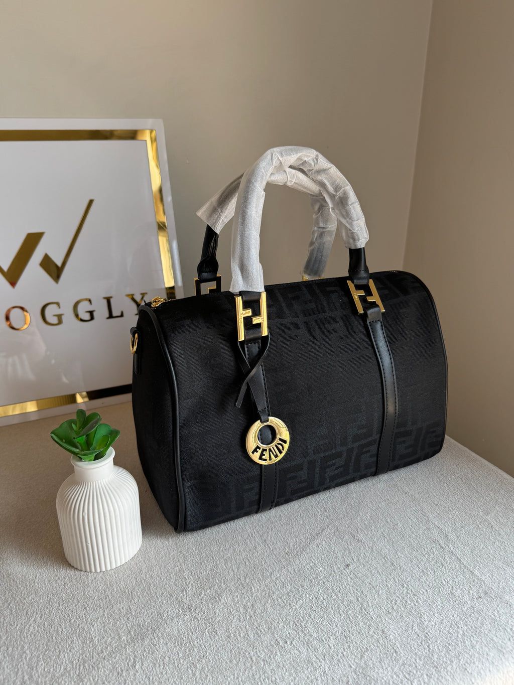 Fendi Signature Hand Bag - Signature Black