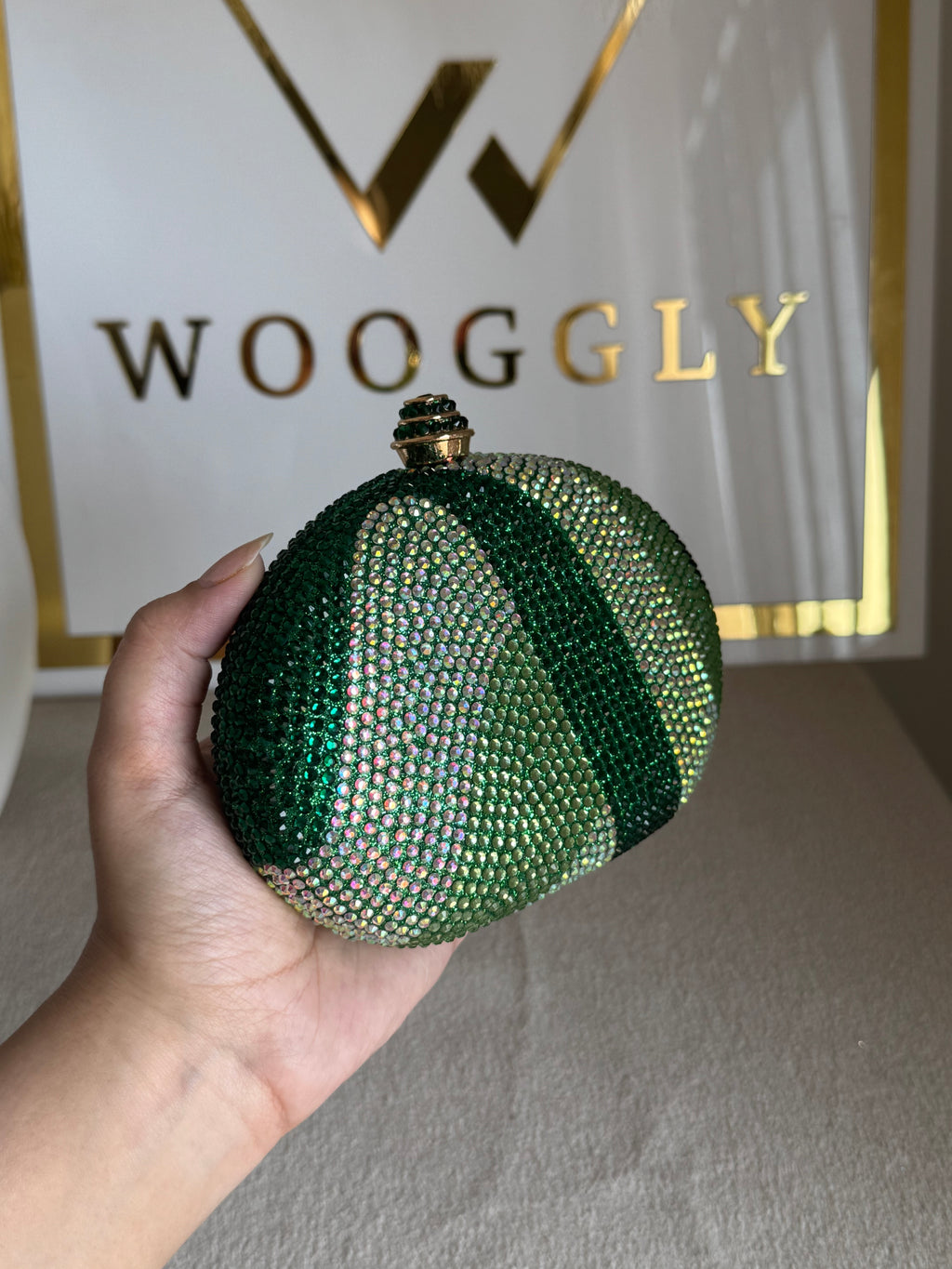 High Quality Luxe Statement Clutch - Green