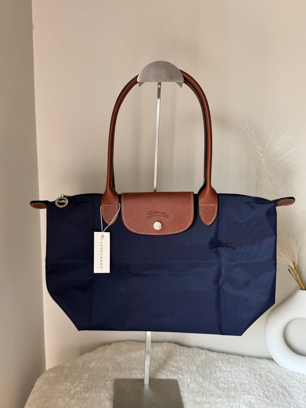 Longchamp Tote MEDIUM - Blue (WITH BRAND LOGO)