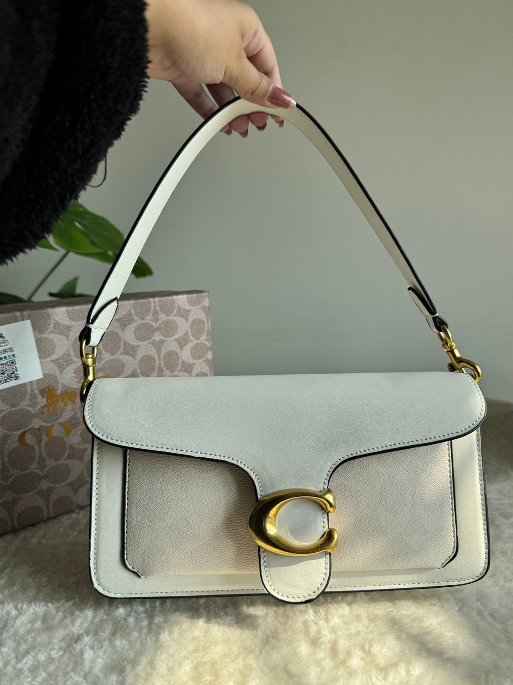 COACH TABBY PREMIUM (Cream & White) - BOX PACKING