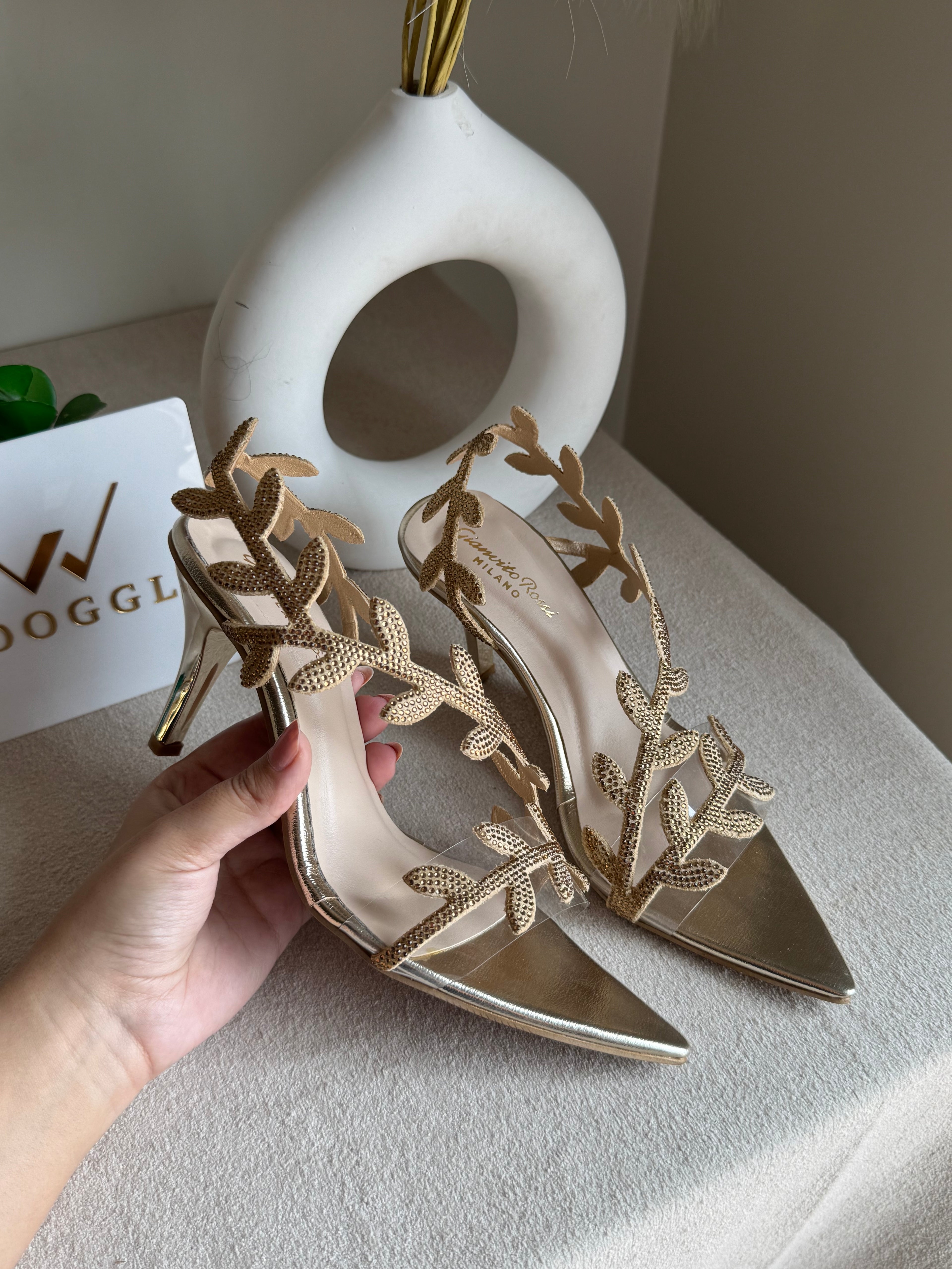 Gianvitto Rossi Heels Glitter Champagne