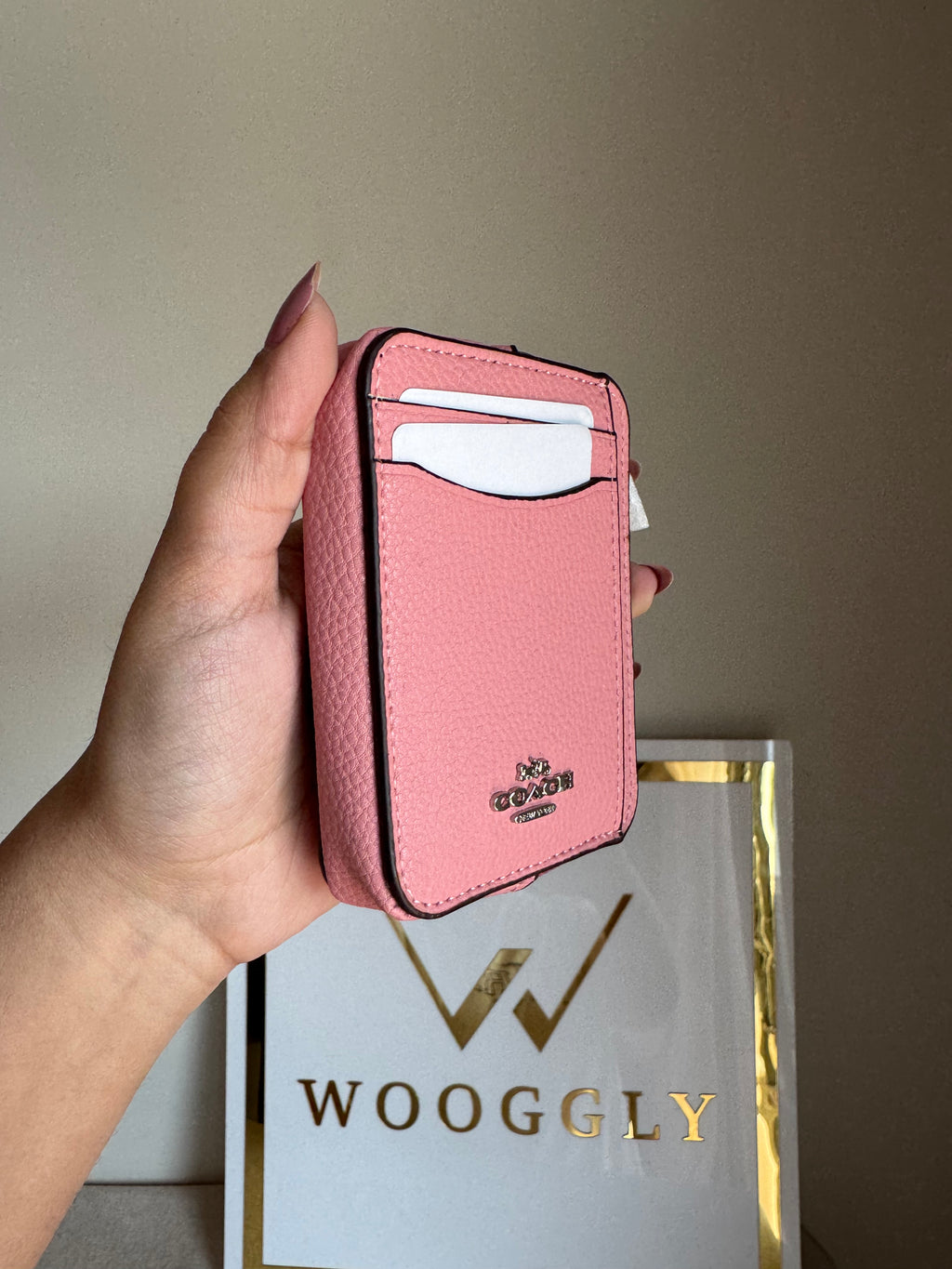 Coach Zip Card Case - Tea Pink