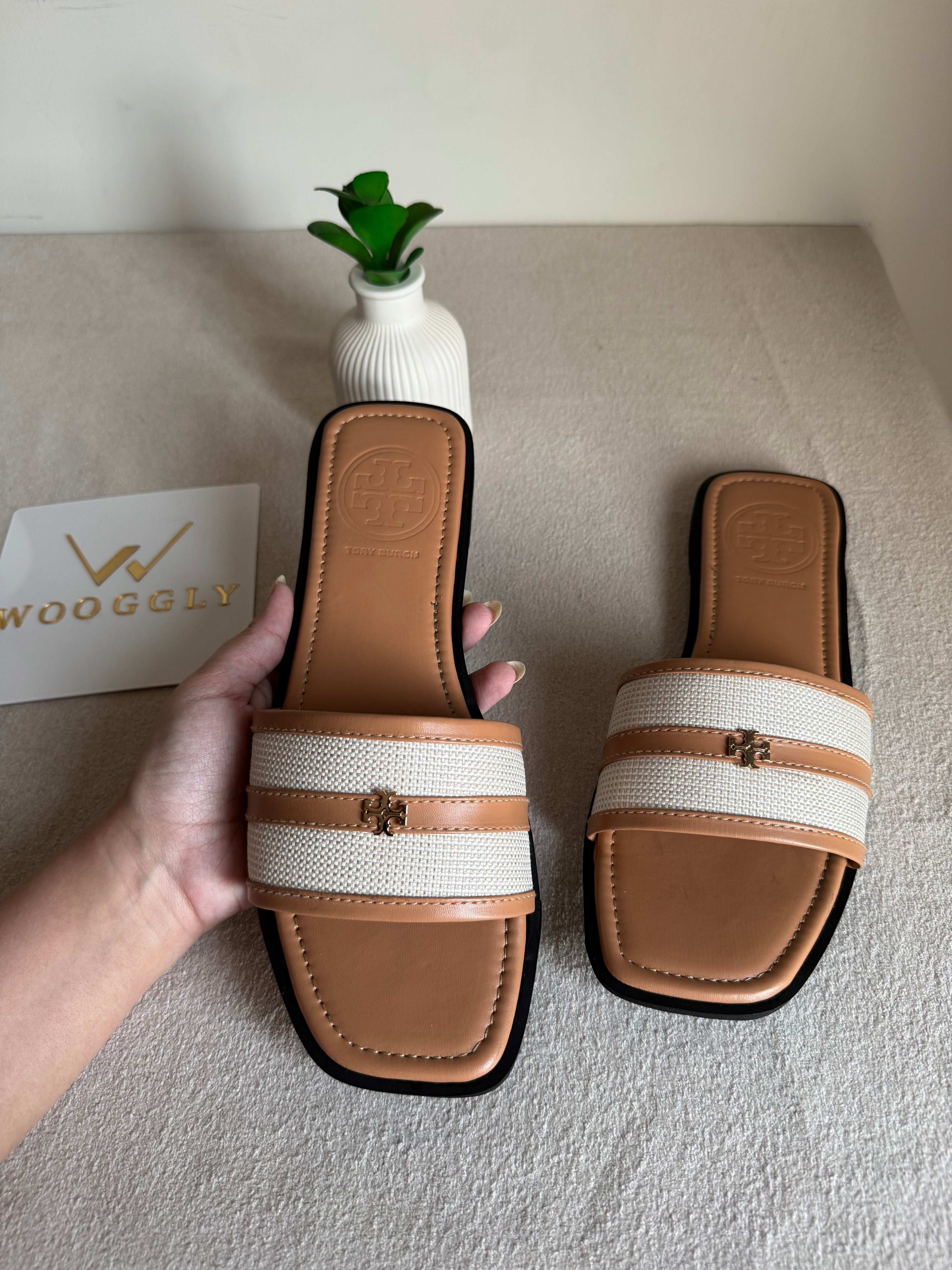 Tory Burch Elara Slides - Bleige