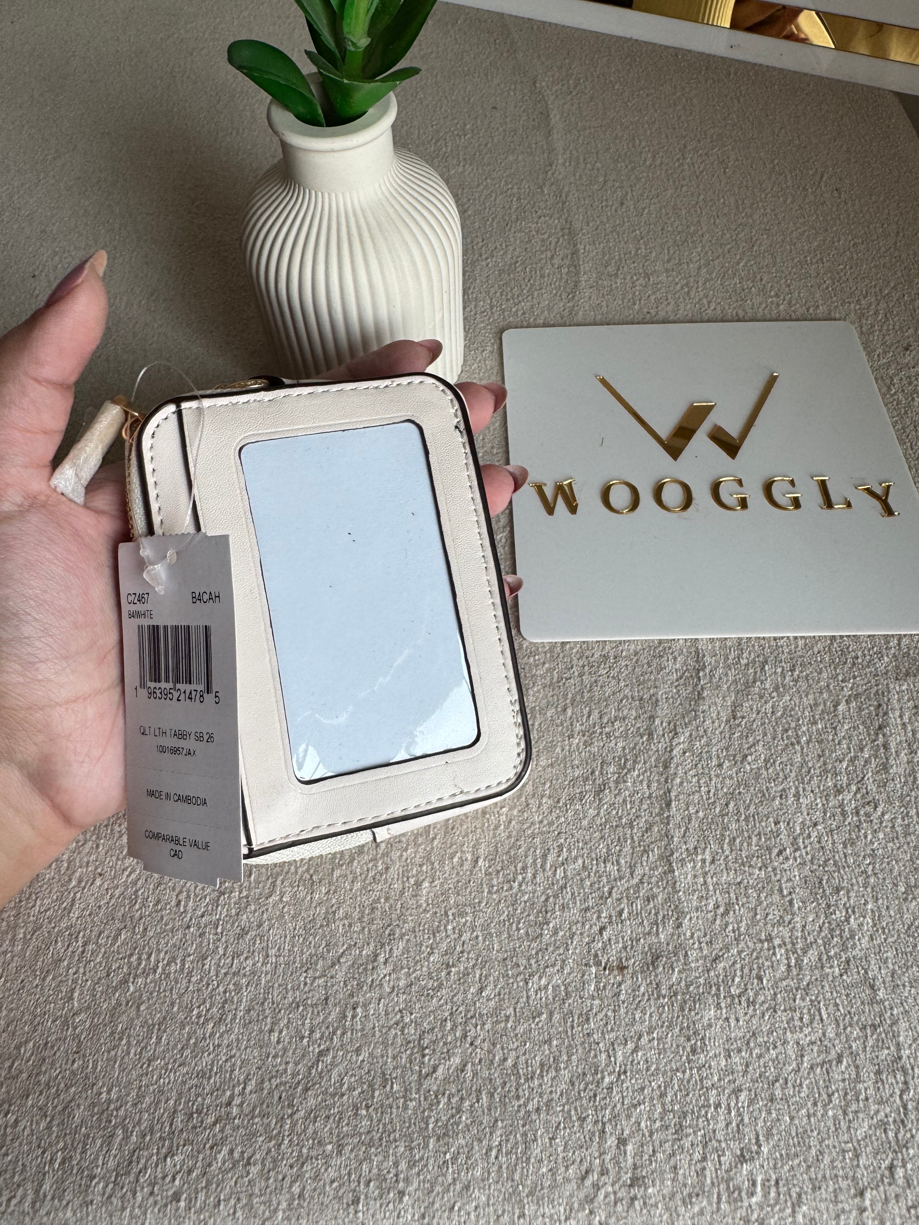 Coach Zip Card Case - Patterned White
