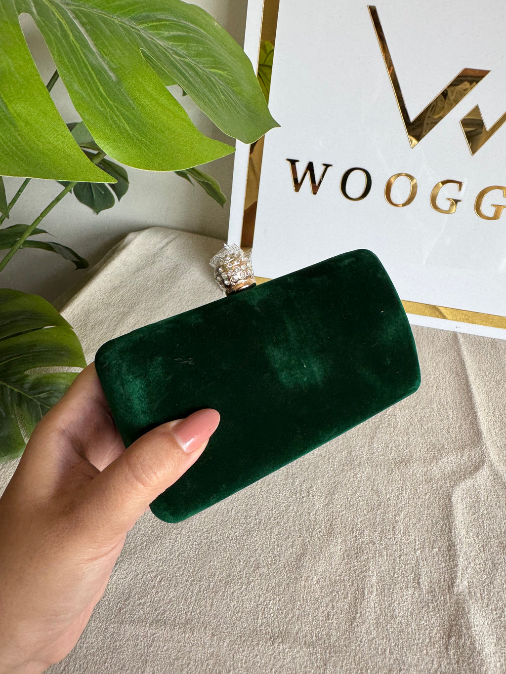 Mini Glow Up Clutch - Emerald Green
